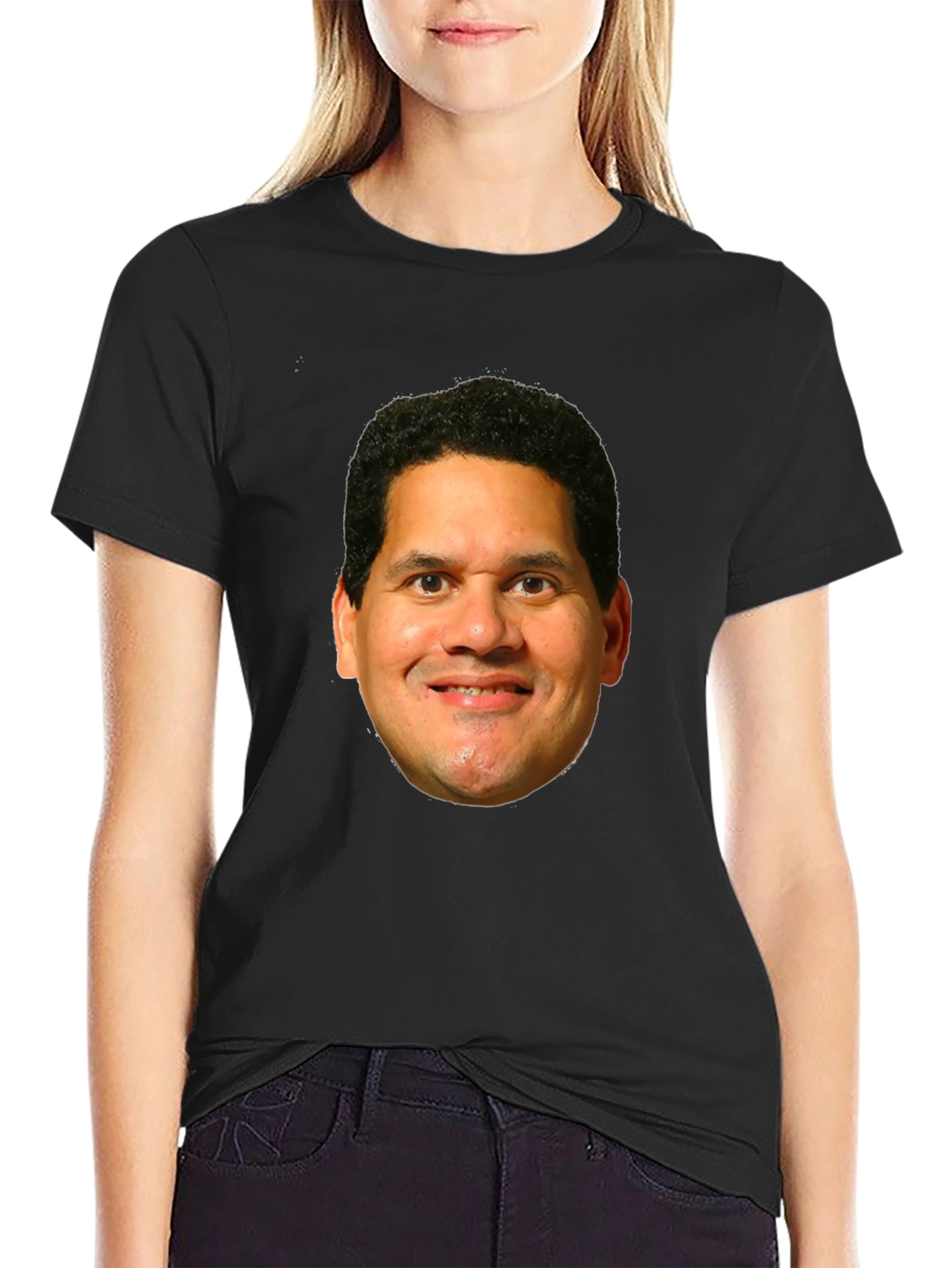 Reggie Fils-Aimé Face Black T-Shirt