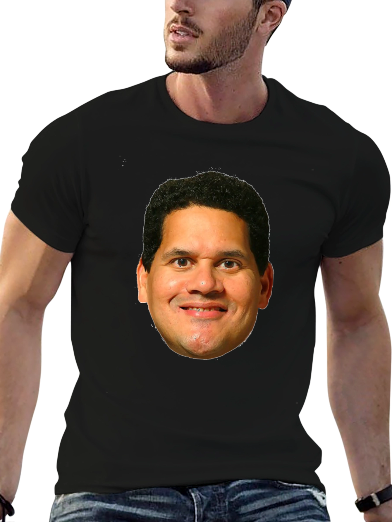Reggie Fils-Aimé Face Black T-Shirt