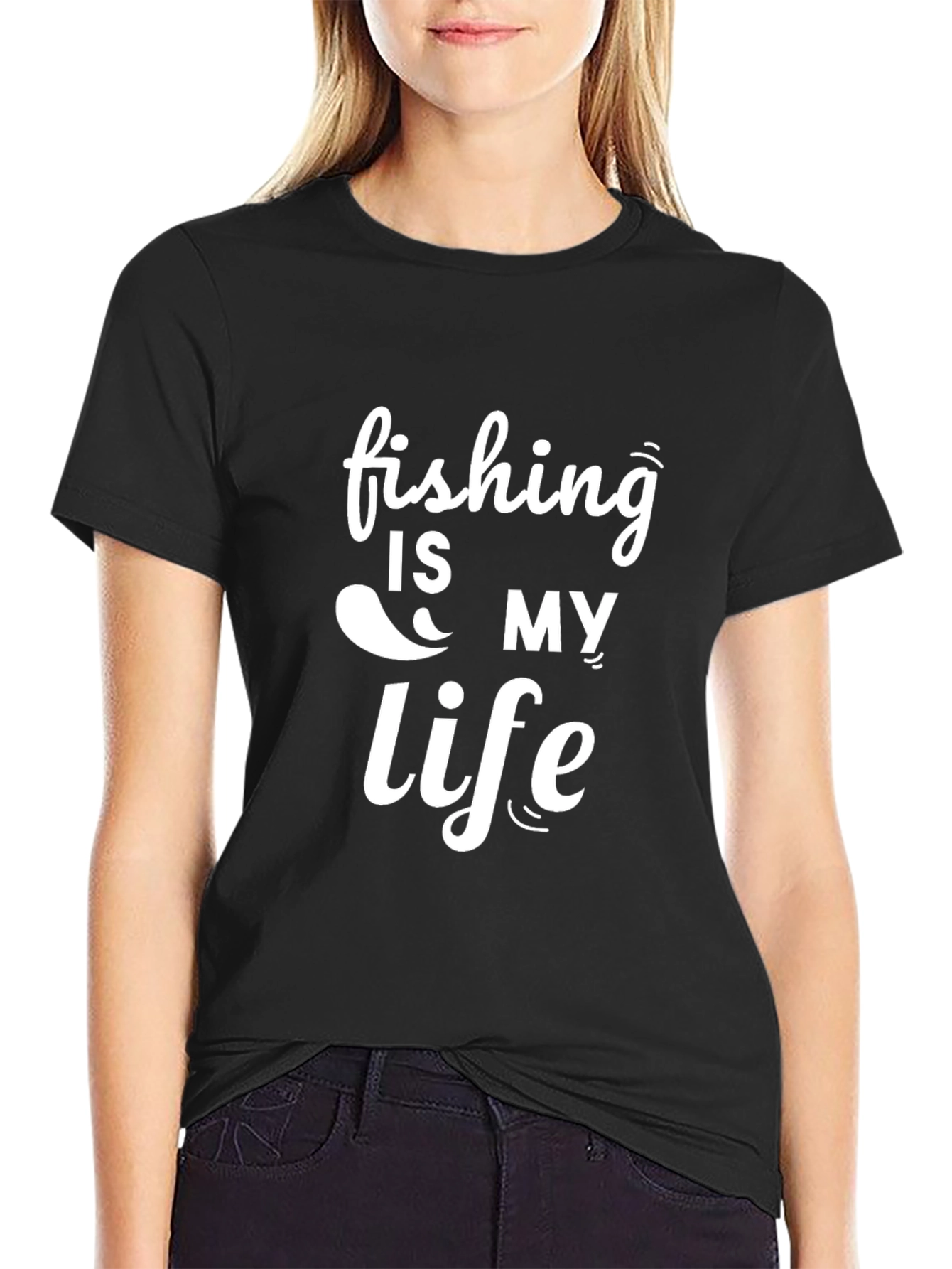 Fishing is My Life Black T-Shirt