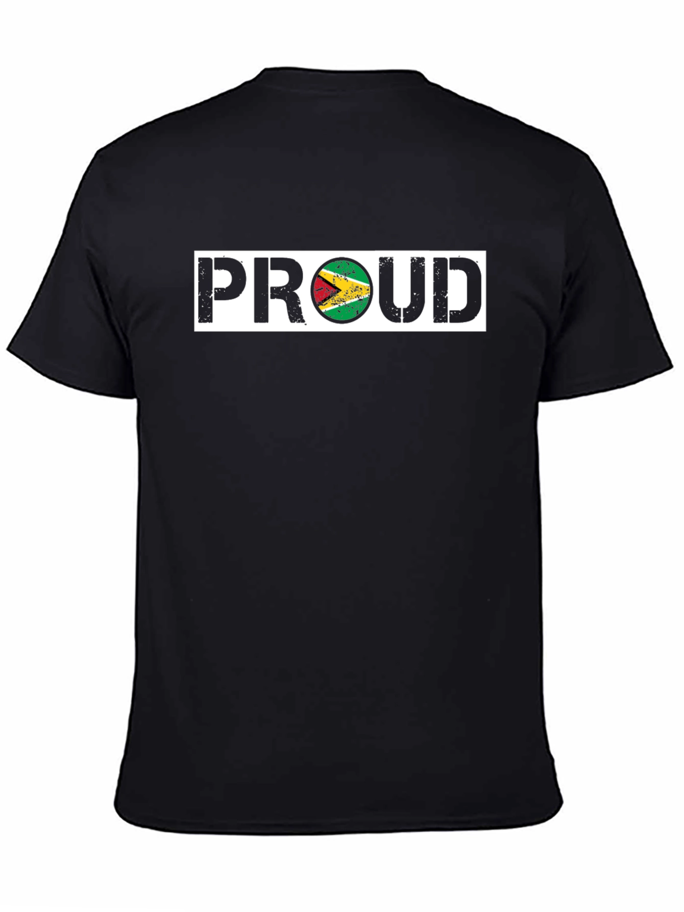 Proud Guyana Flag T-Shirt - Black