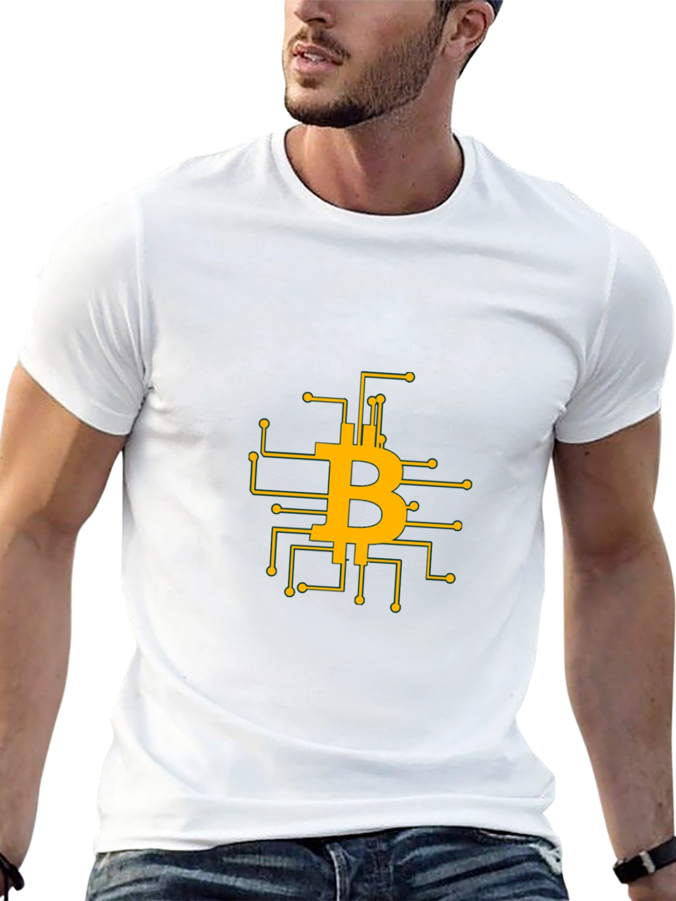 Bitcoin Circuit Board T-Shirt - Crypto Design