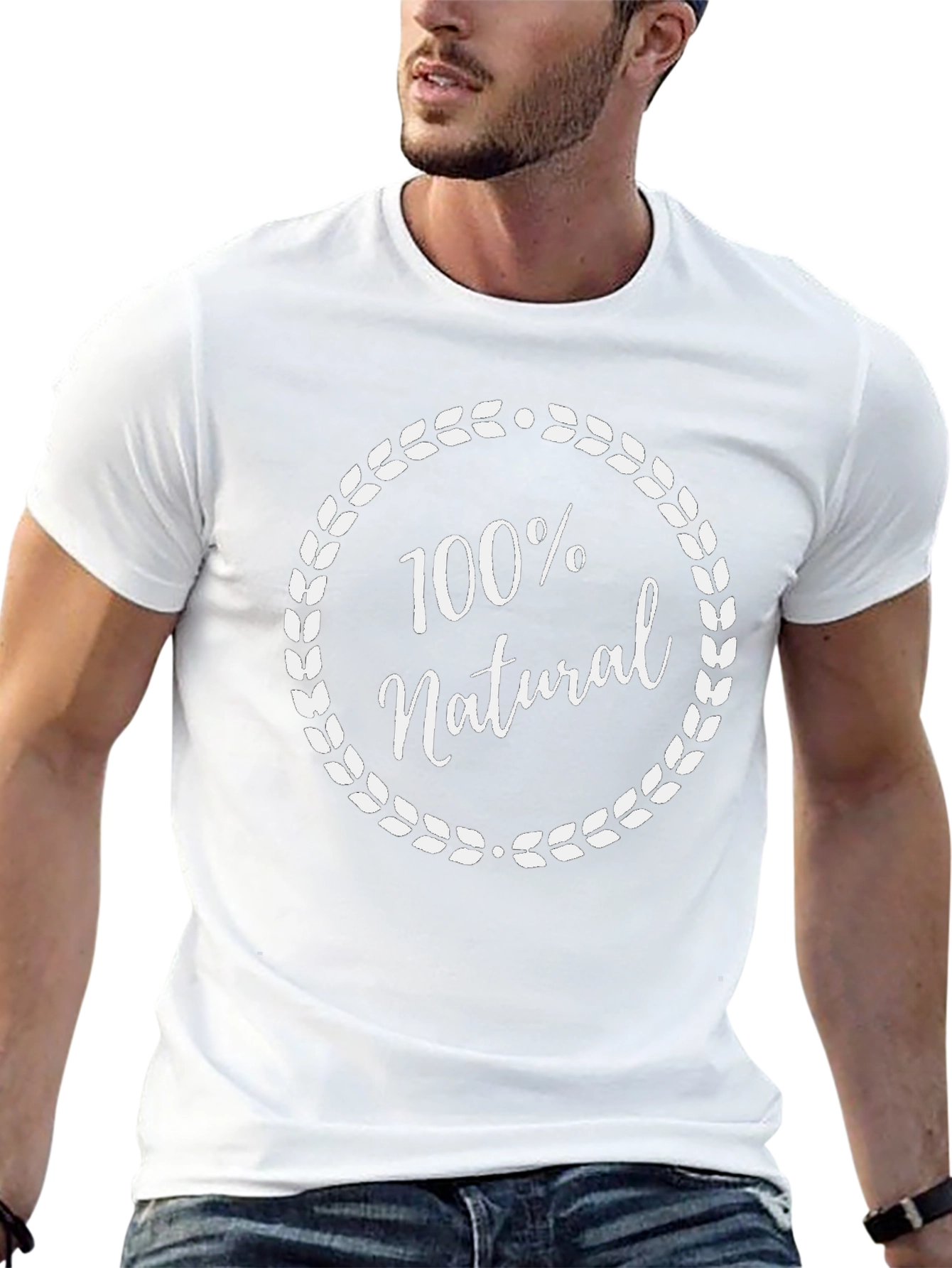 100% Natural Graphic Tee - Soft Cotton Blend T-Shirt