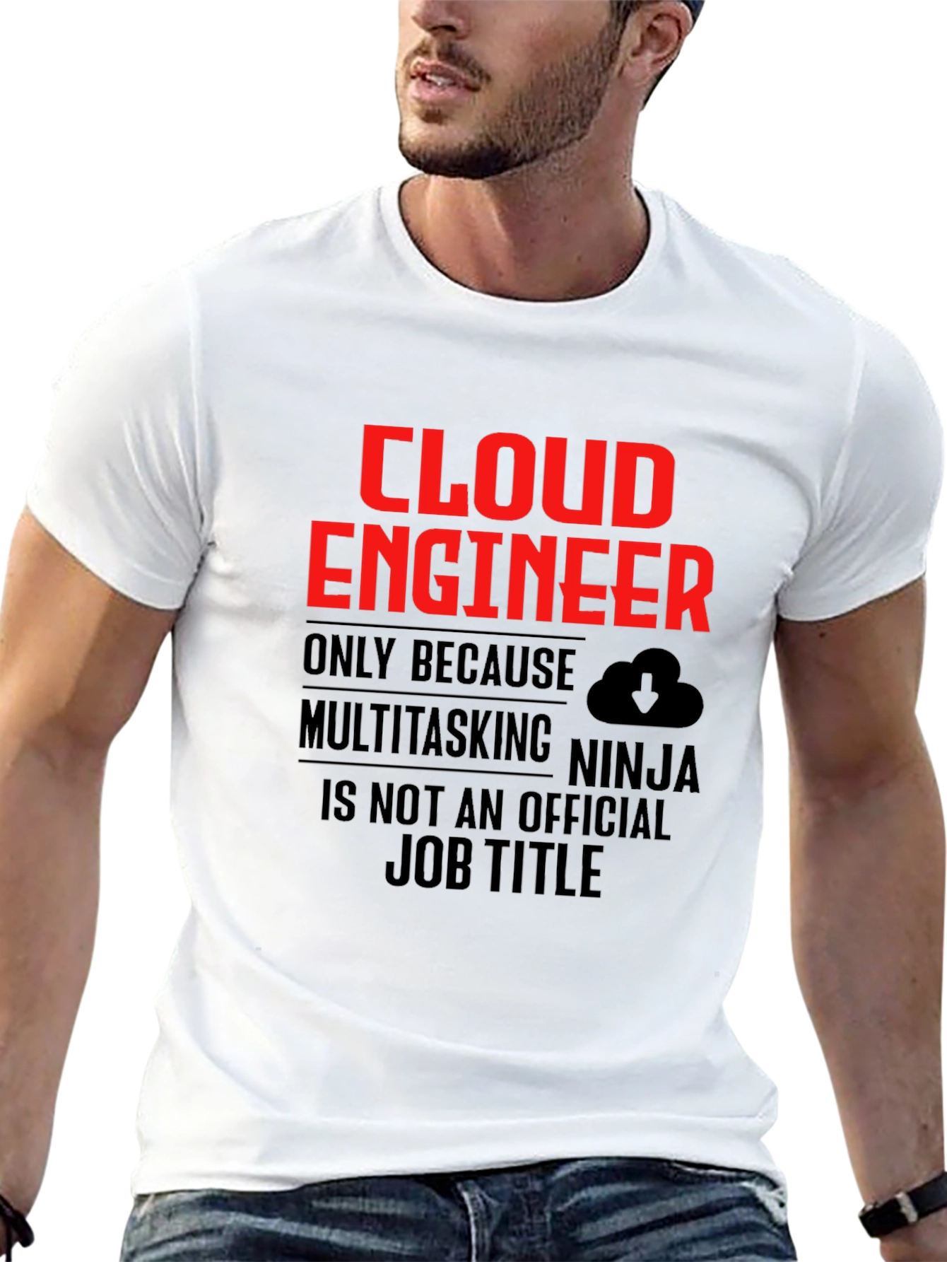 Cloud Engineer T-Shirt Funny Multitasking Ninja Job Title Tee