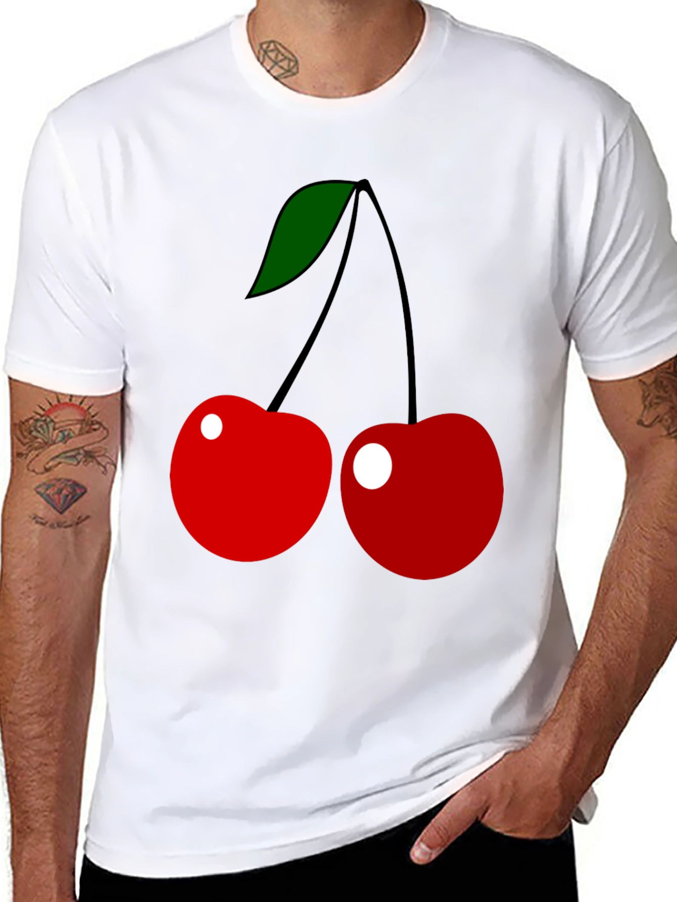 Cherry Graphic Tee - Classic Fruit Design