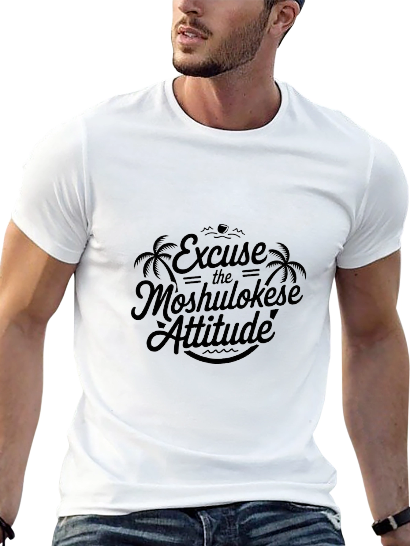 Excuse the Moshulokese Attitude Graphic T-Shirt