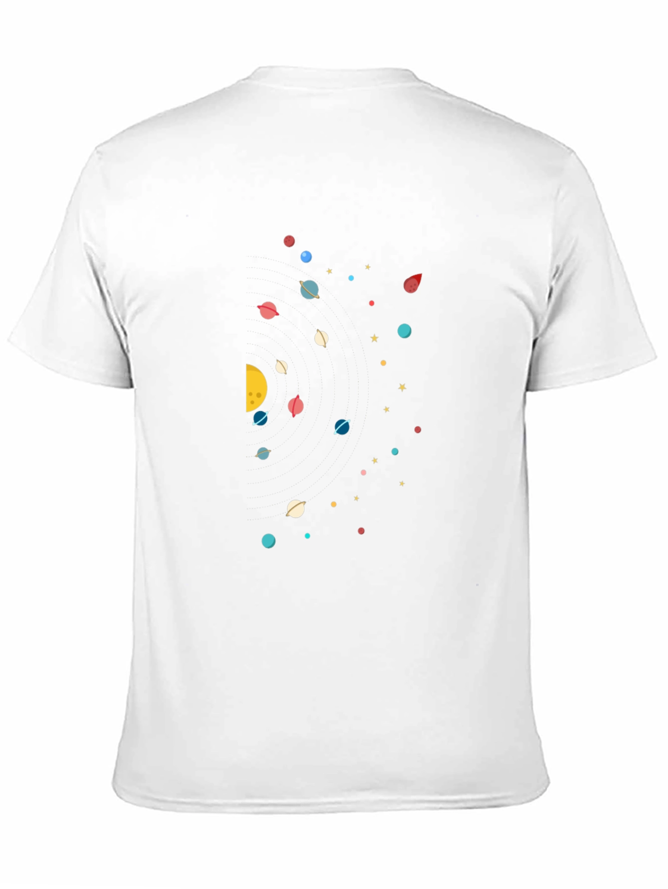 Cosmic Planet Graphic Tee - Black Cotton Blend
