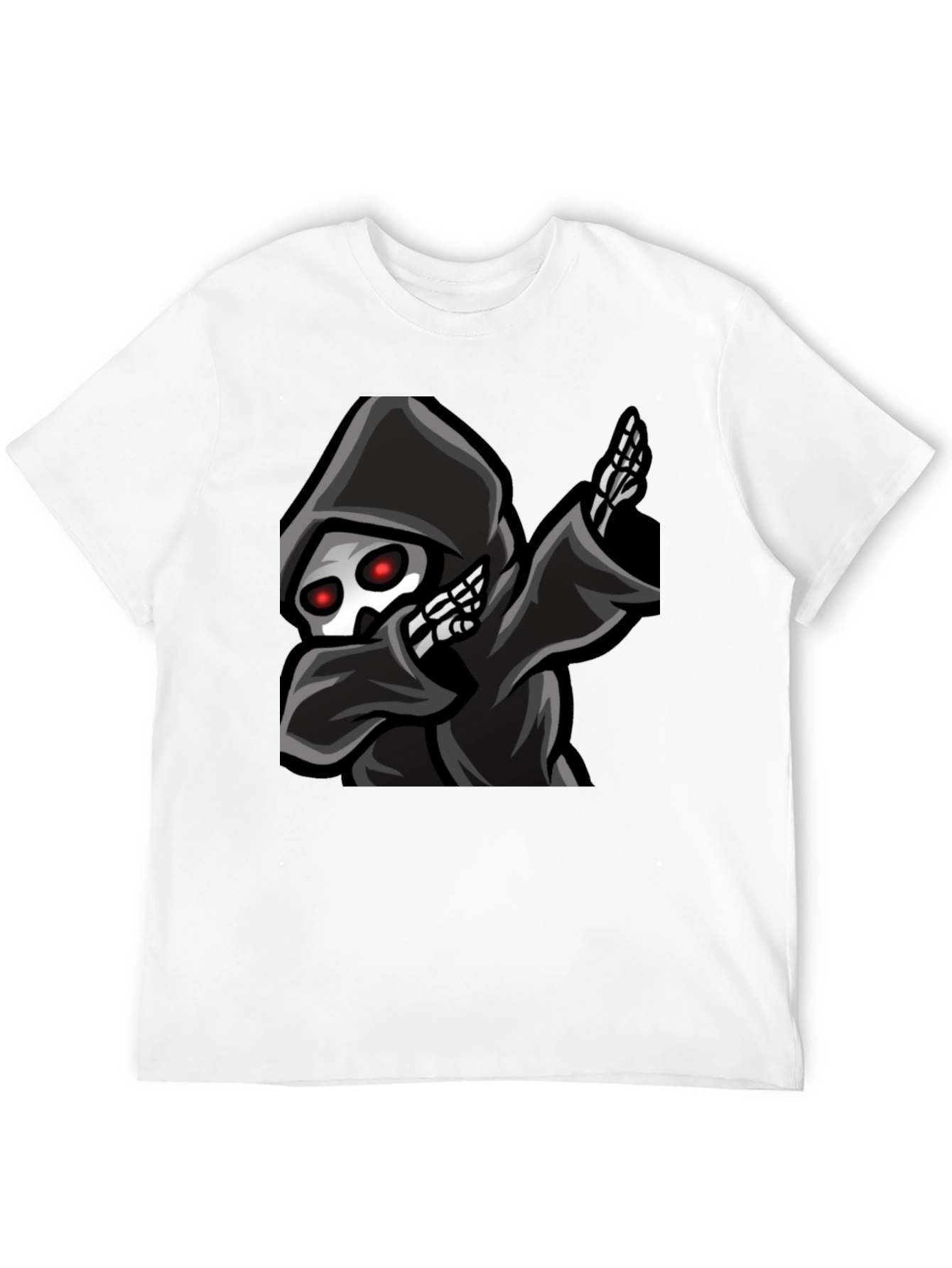 Grim Reaper Dabbing Graphic Tee - Black Cotton T-Shirt