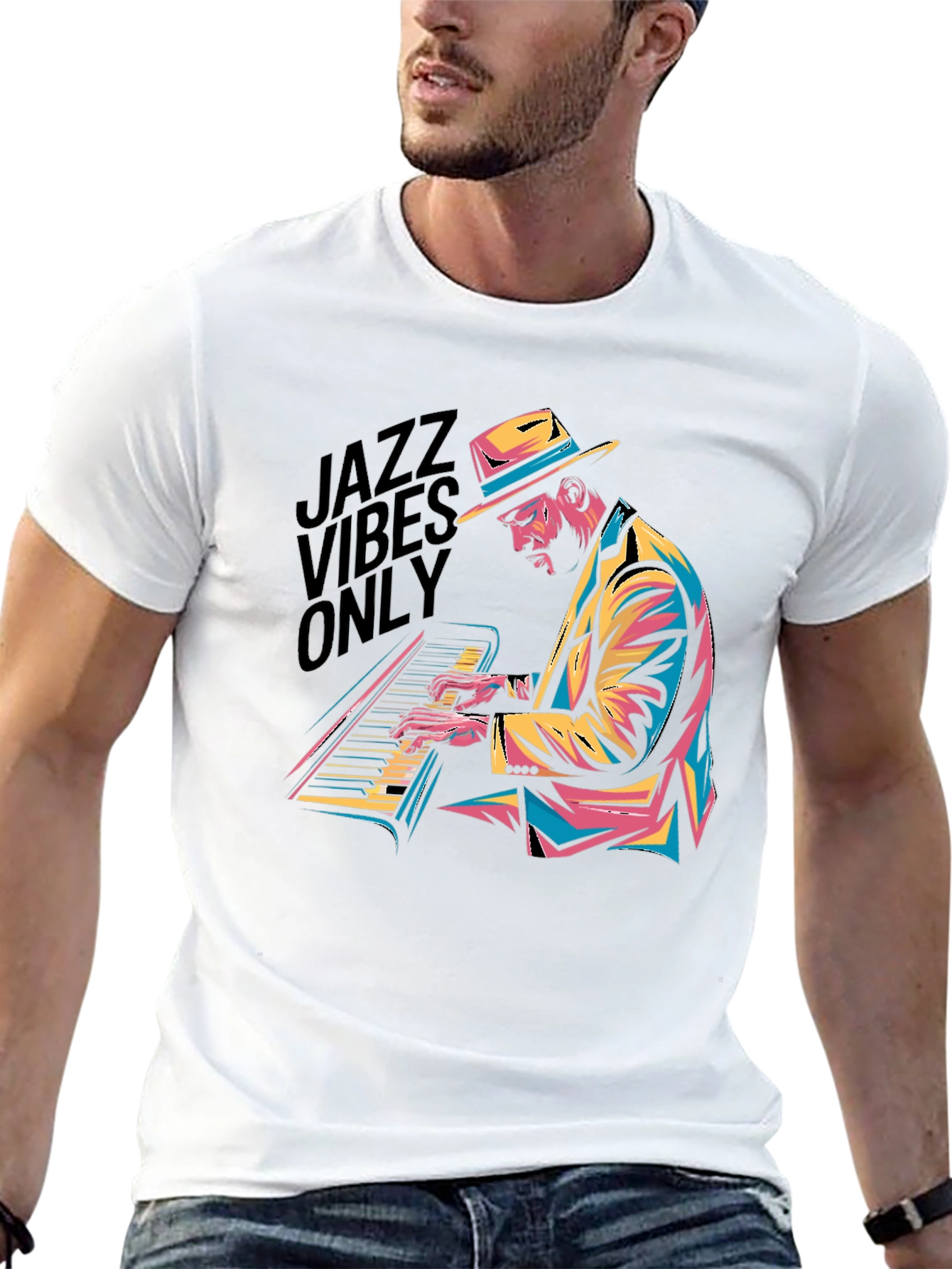 Jazz Vibes Only Black T-Shirt