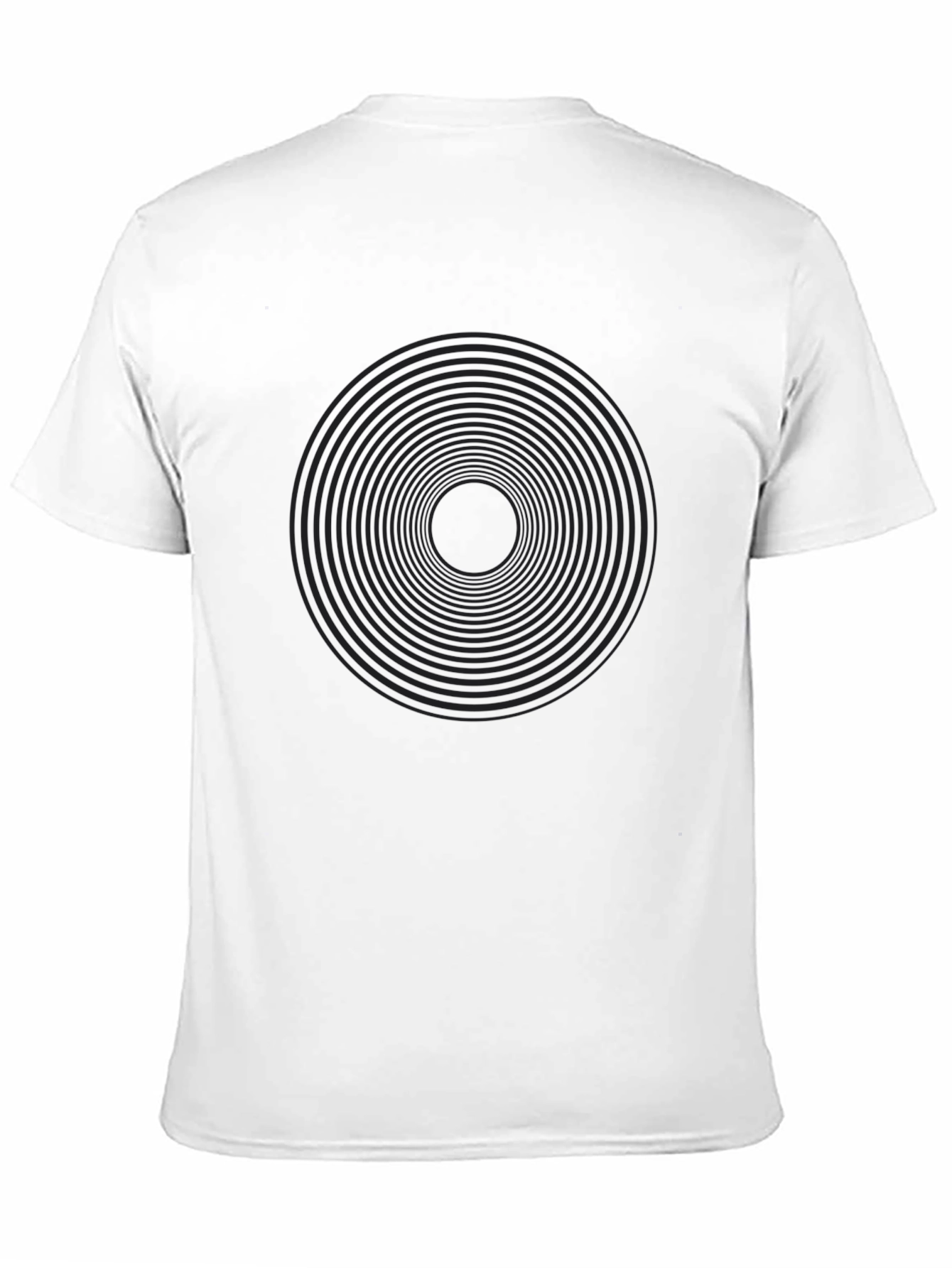 Hypnotic Black Spiral Graphic Tee