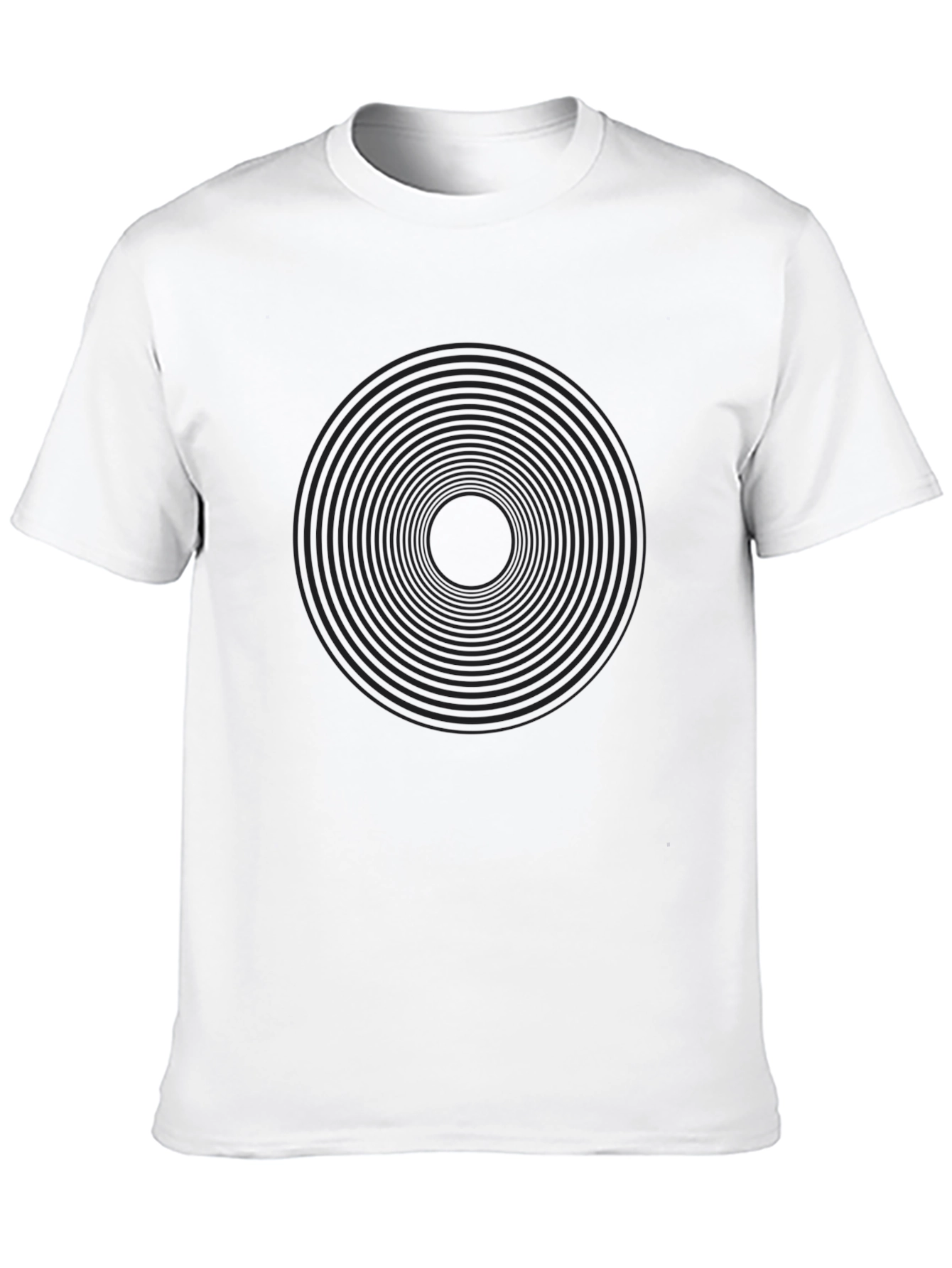Hypnotic Black Spiral Graphic Tee