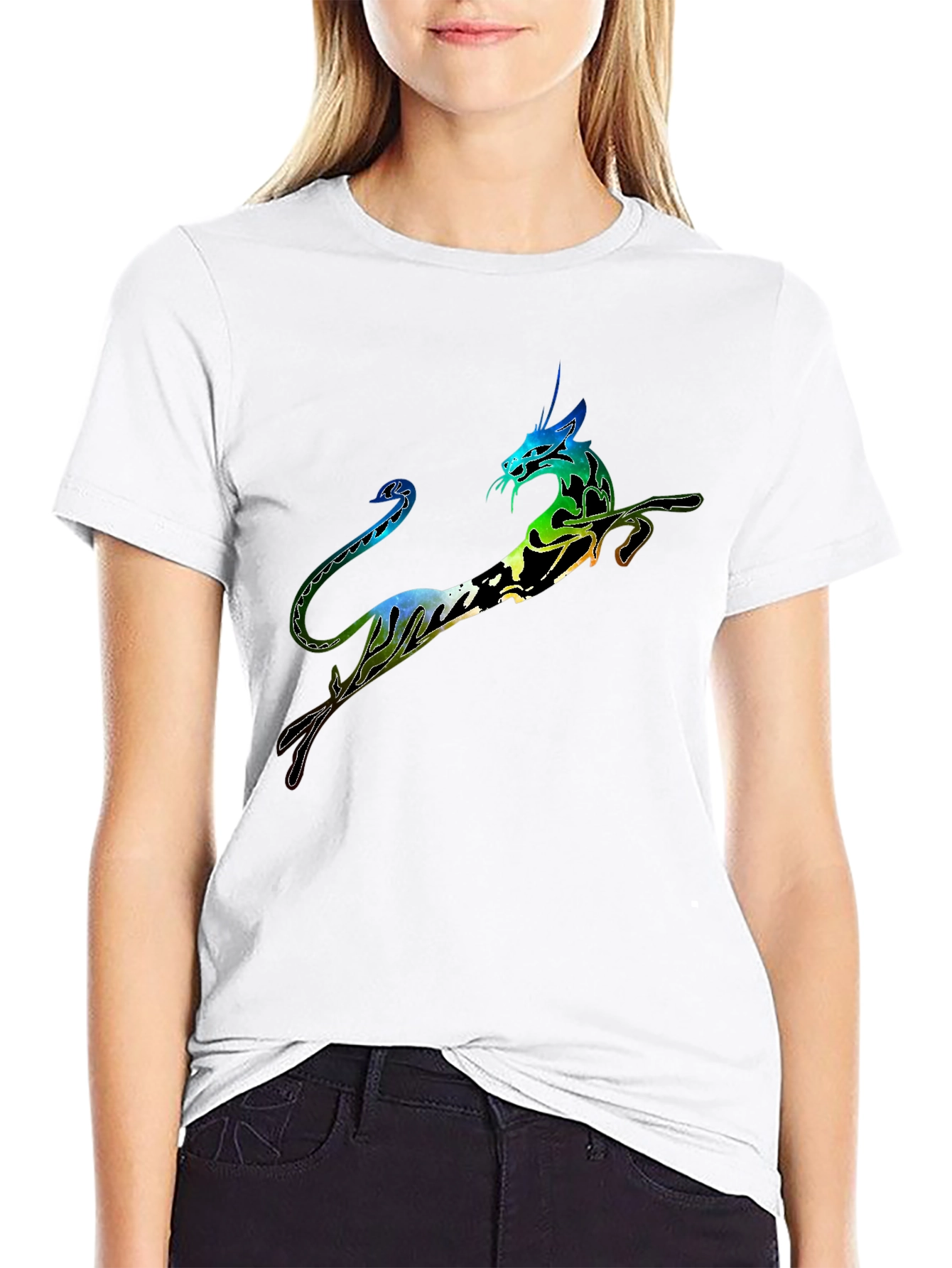 Unique Dragon Graphic Print Tee