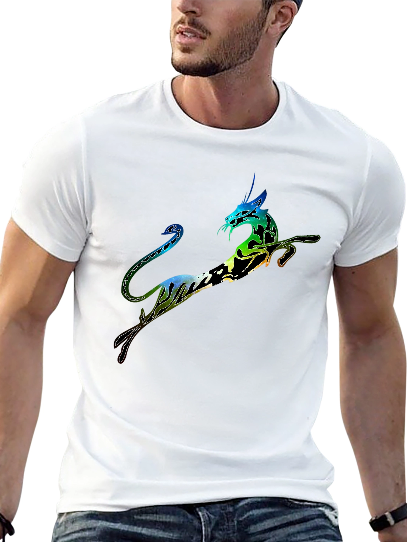 Unique Dragon Graphic Print Tee