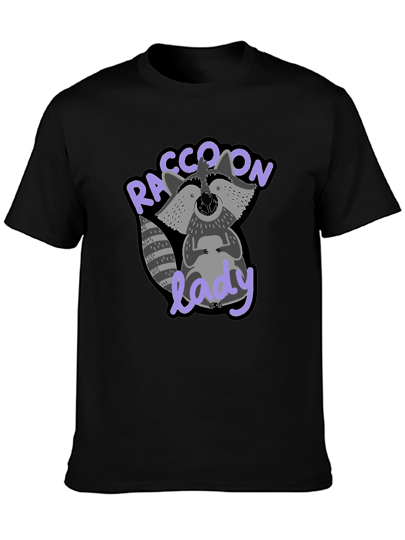 Raccoon Lady Graphic T-Shirt - Cute & Comfy