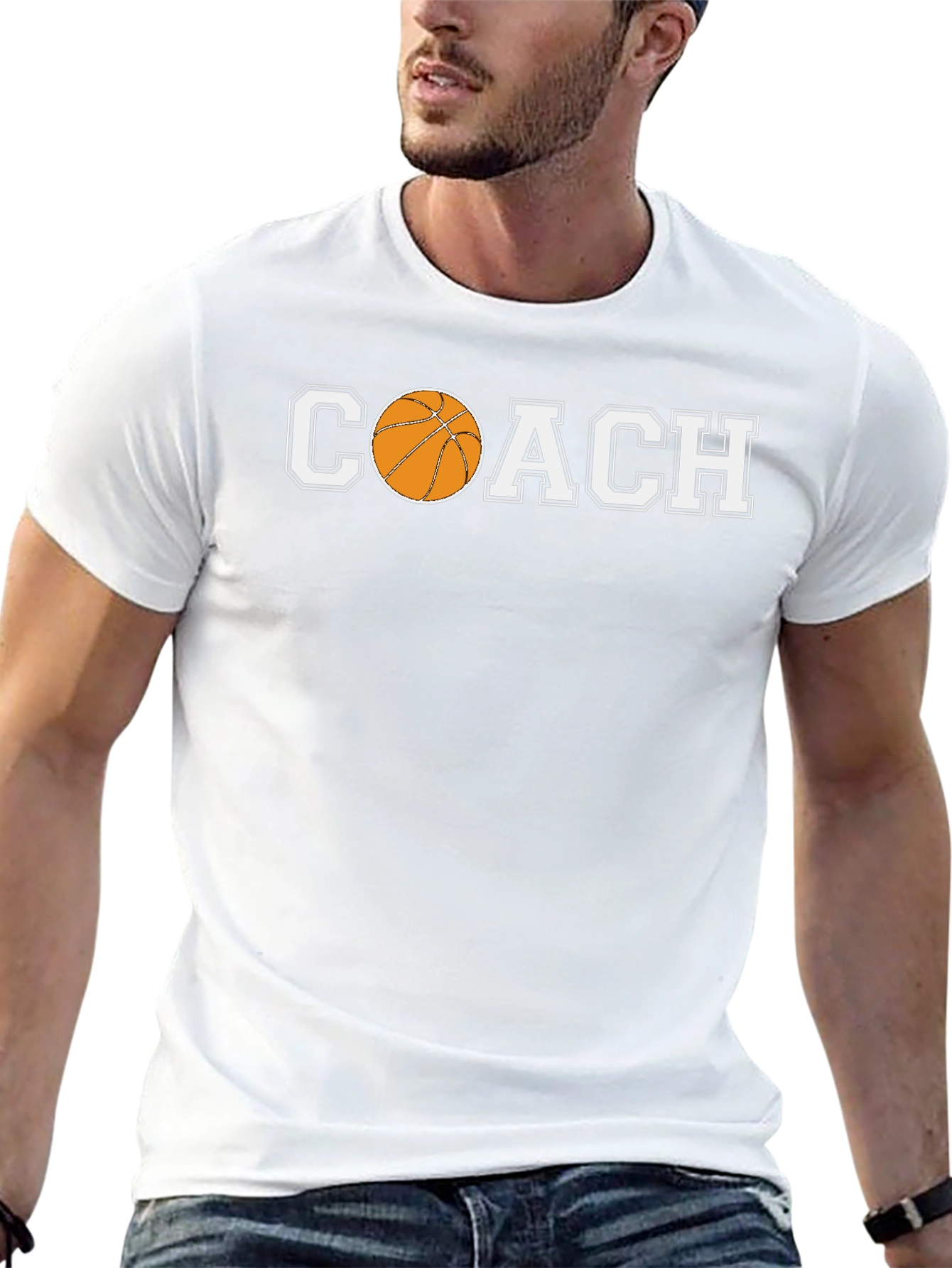 Basketball Coach Graphic Tee - Sporty Style