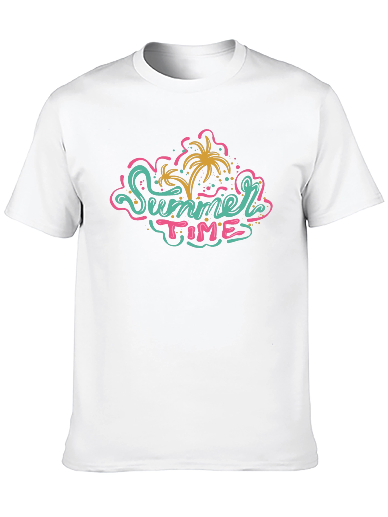 Summer Time Graphic Tee - Black Casual T-Shirt