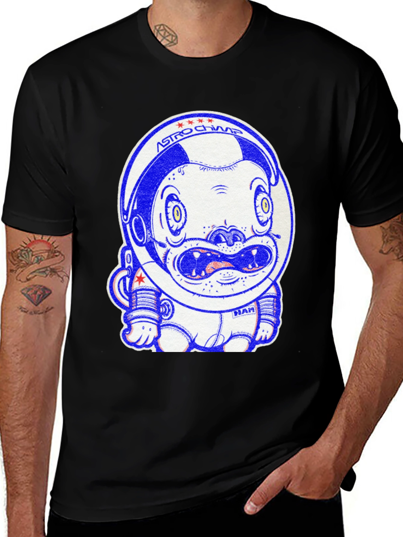 Astro Chimp Graphic Tee - Space Monkey Design