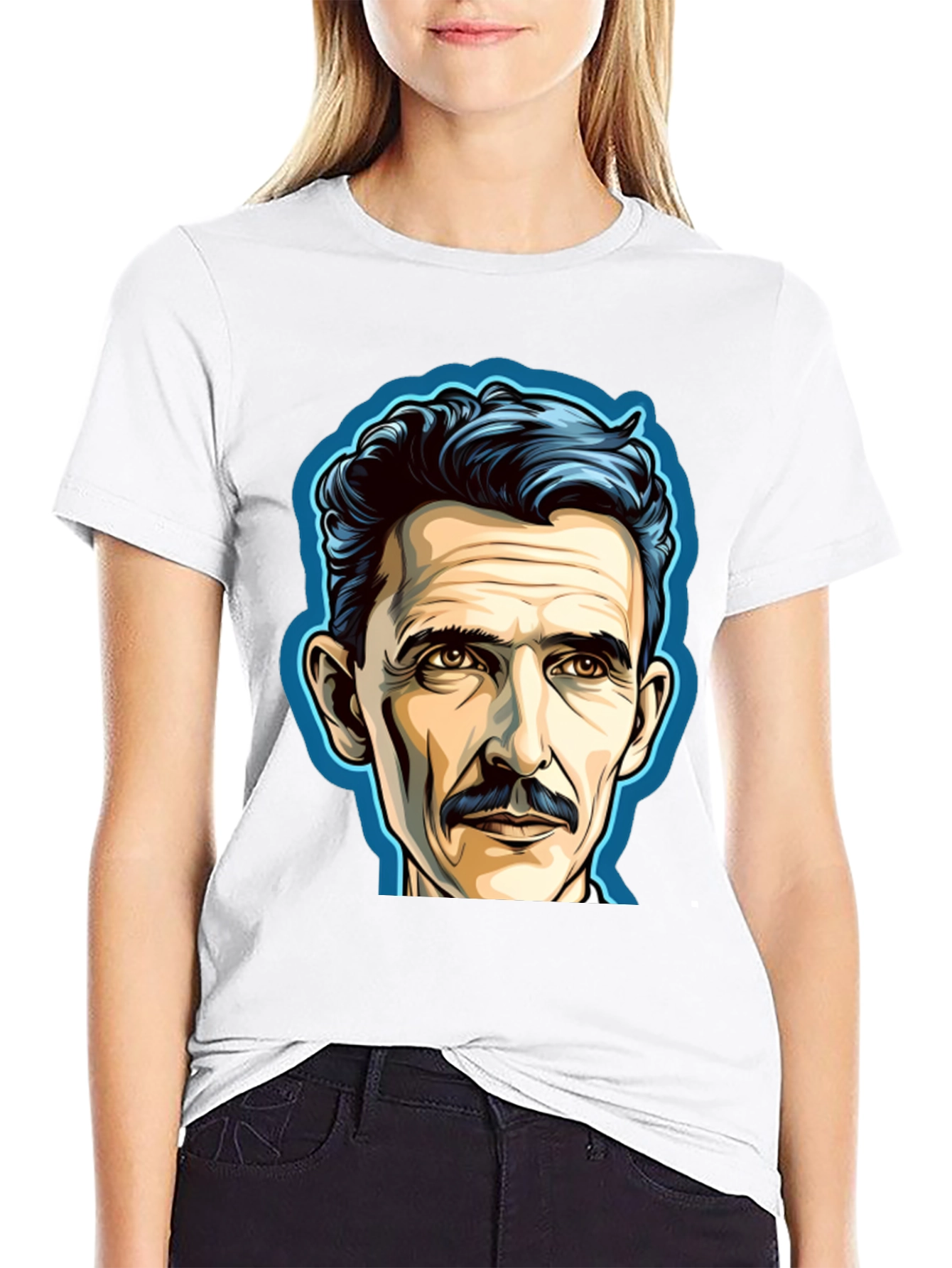 Nikola Tesla Portrait Graphic T-Shirt