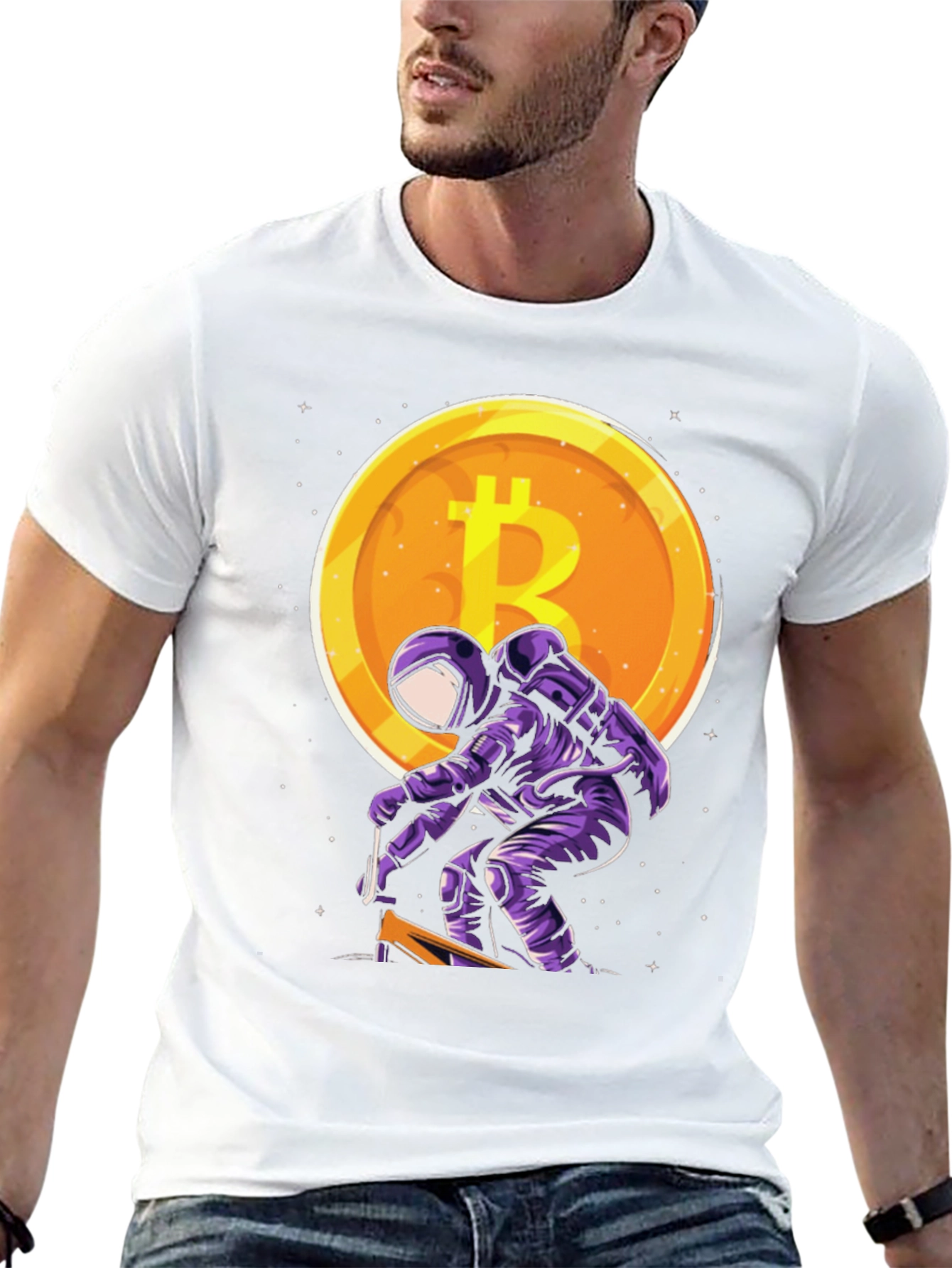 Bitcoin Astronaut T-Shirt - Crypto Moon Mission Tee