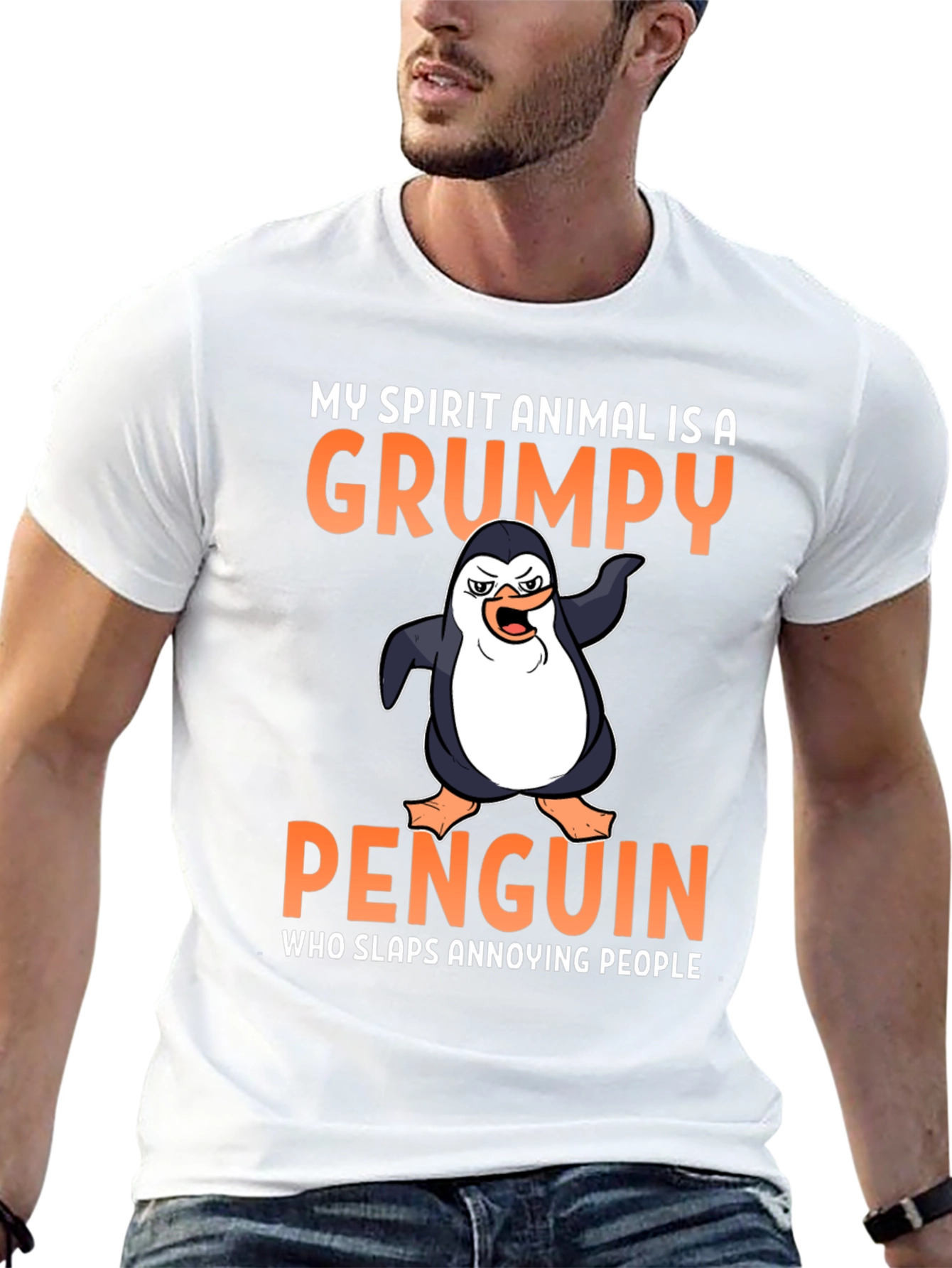Grumpy Penguin T-Shirt - Spirit Animal Tee