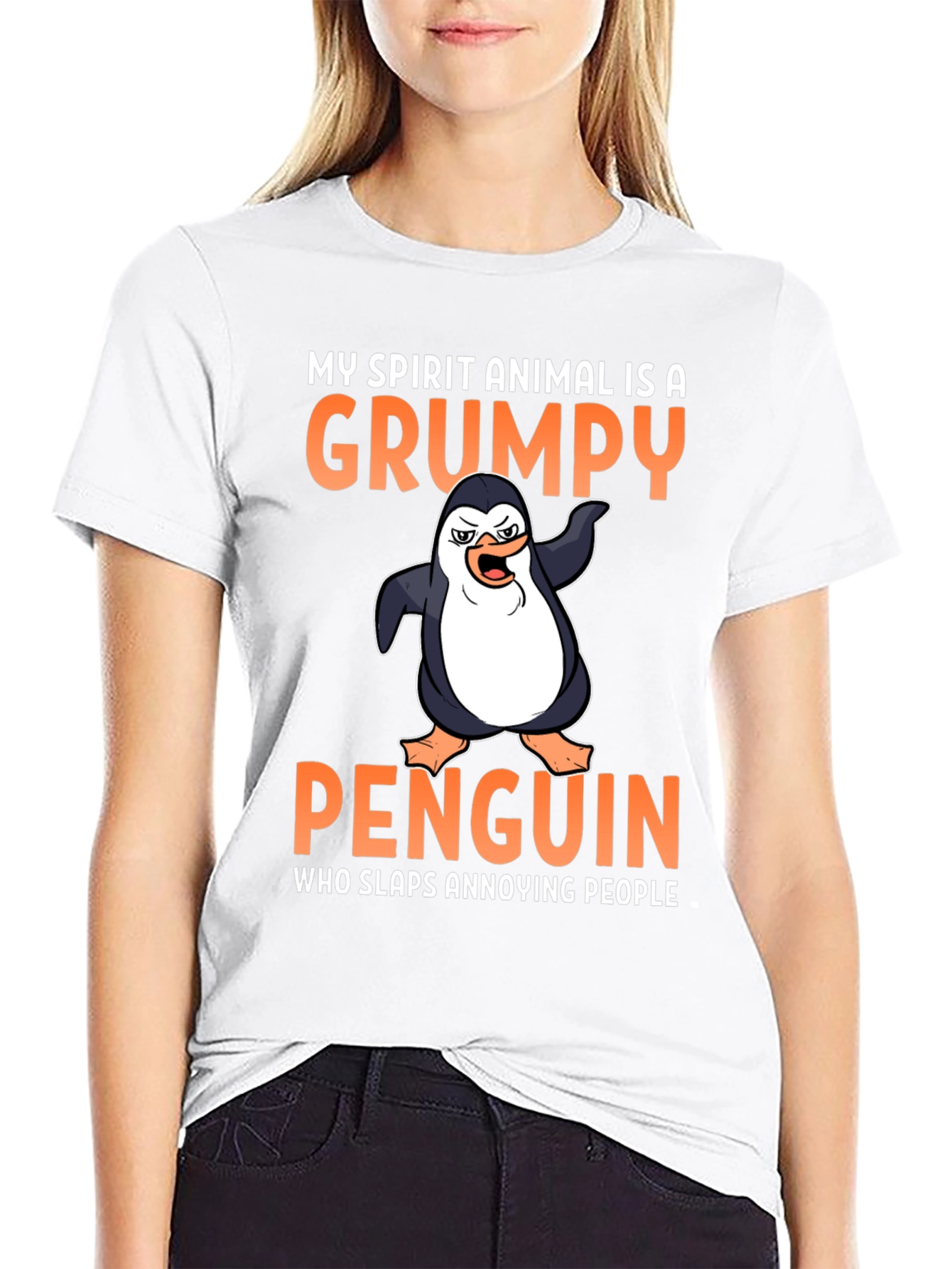 Grumpy Penguin T-Shirt - Spirit Animal Tee