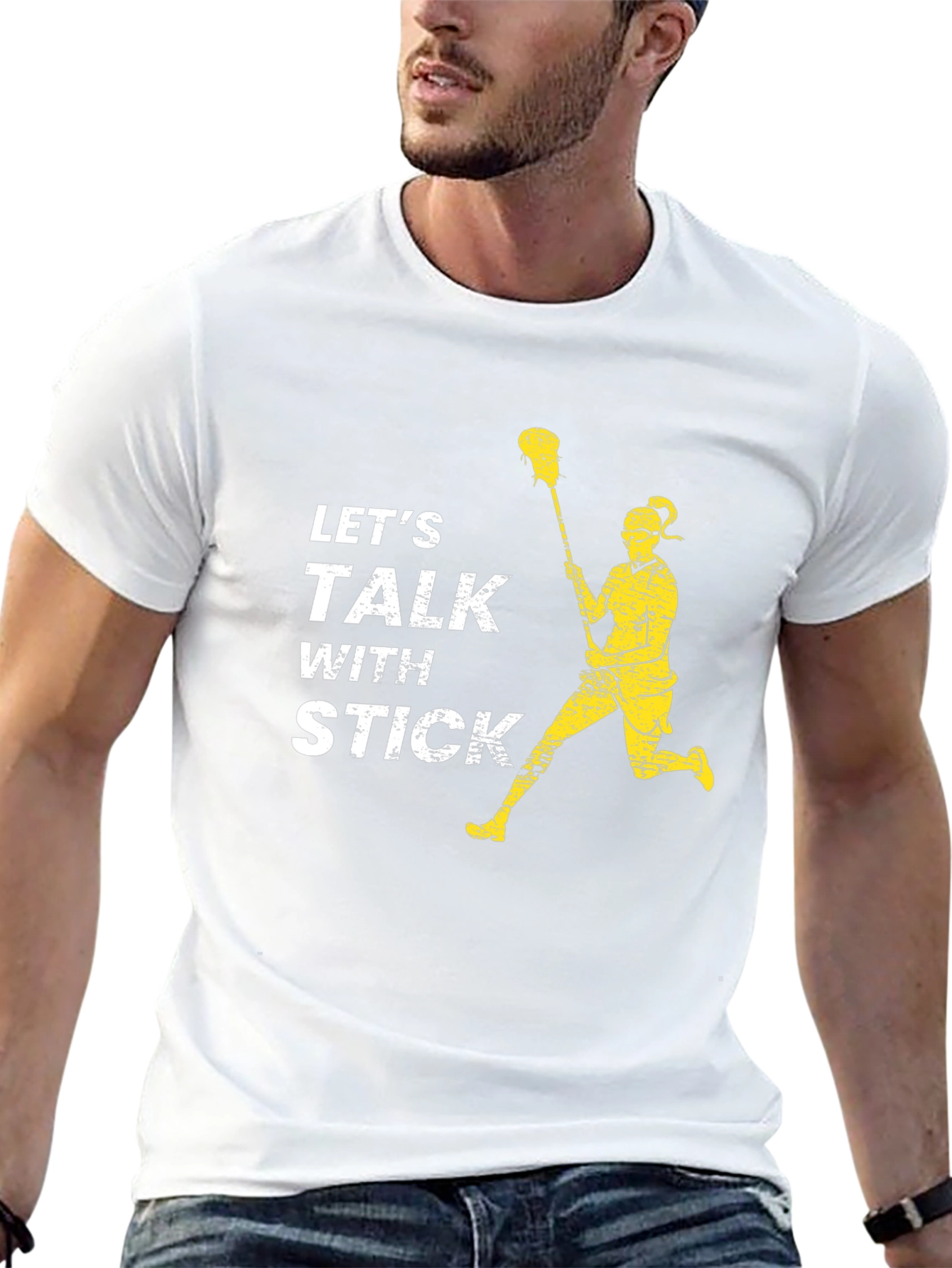 Lets Talk With Stick Lacrosse T-Shirt