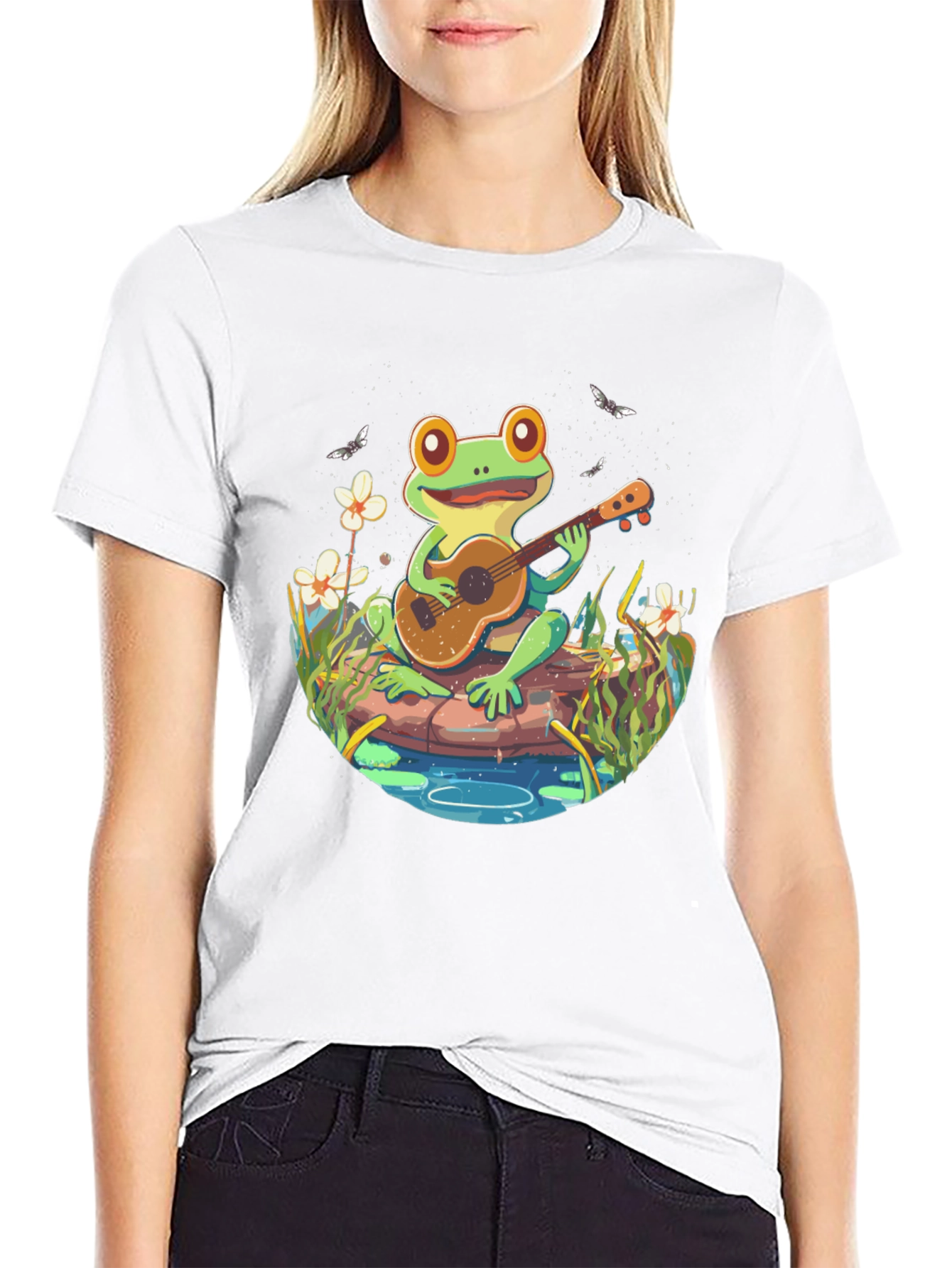 Frog Playing Guitar T-Shirt - Unique Graphic Tee