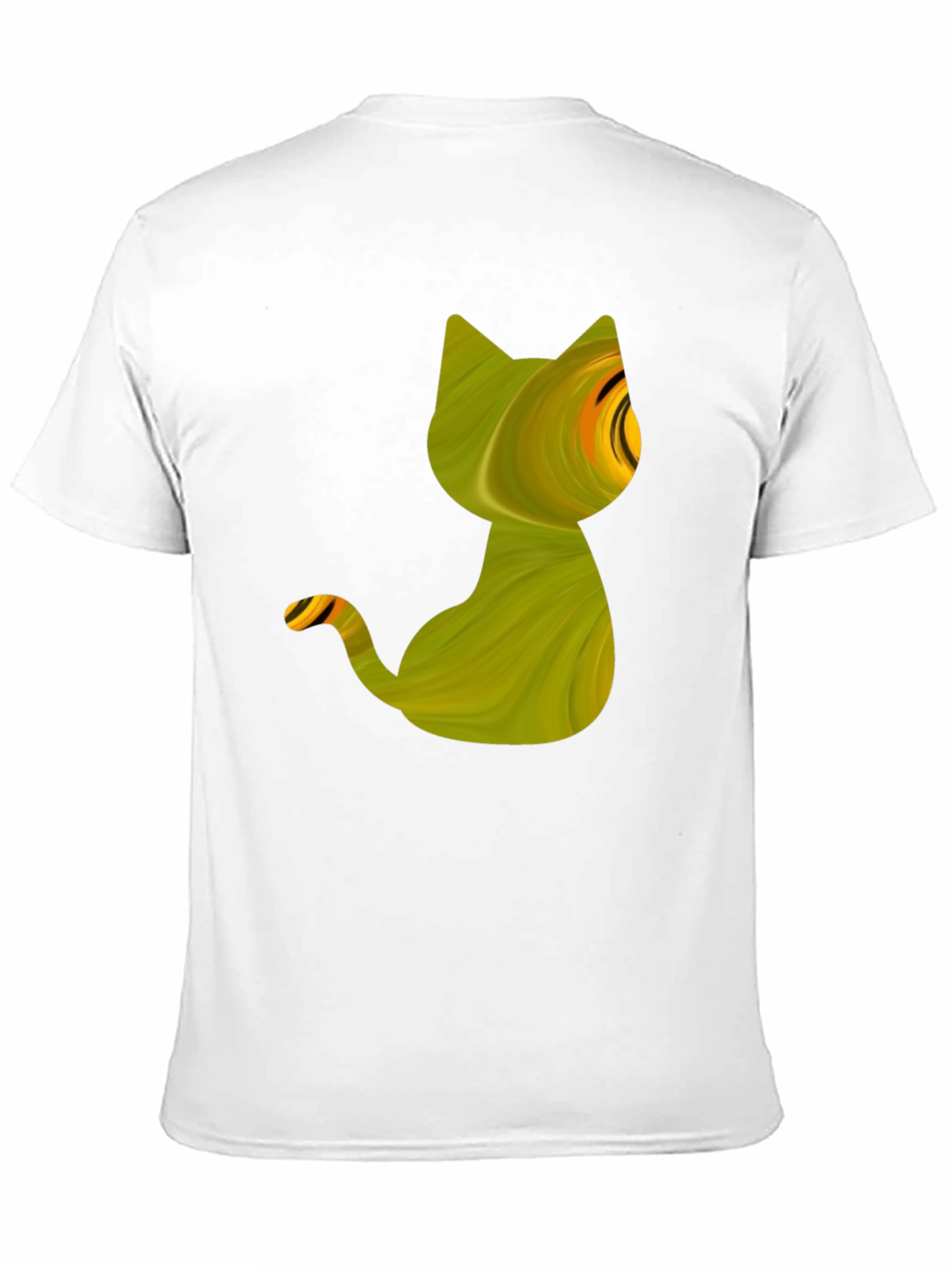 Abstract Cat Graphic Tee - Mens Black T-Shirt