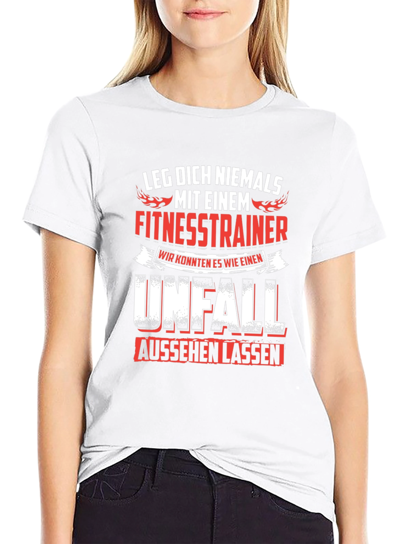 Fitness Trainer Warning T-Shirt - German Text