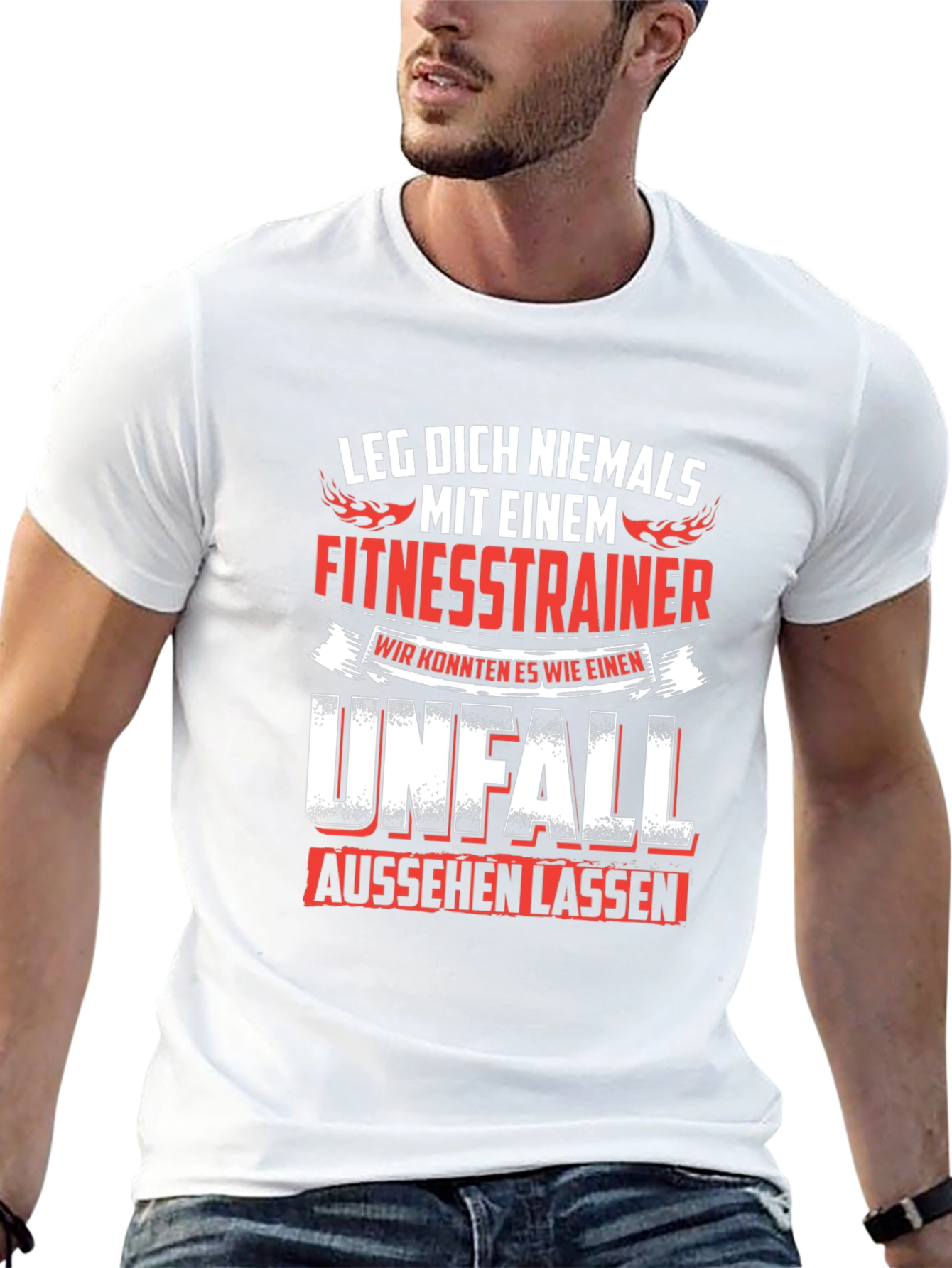 Fitness Trainer Warning T-Shirt - German Text