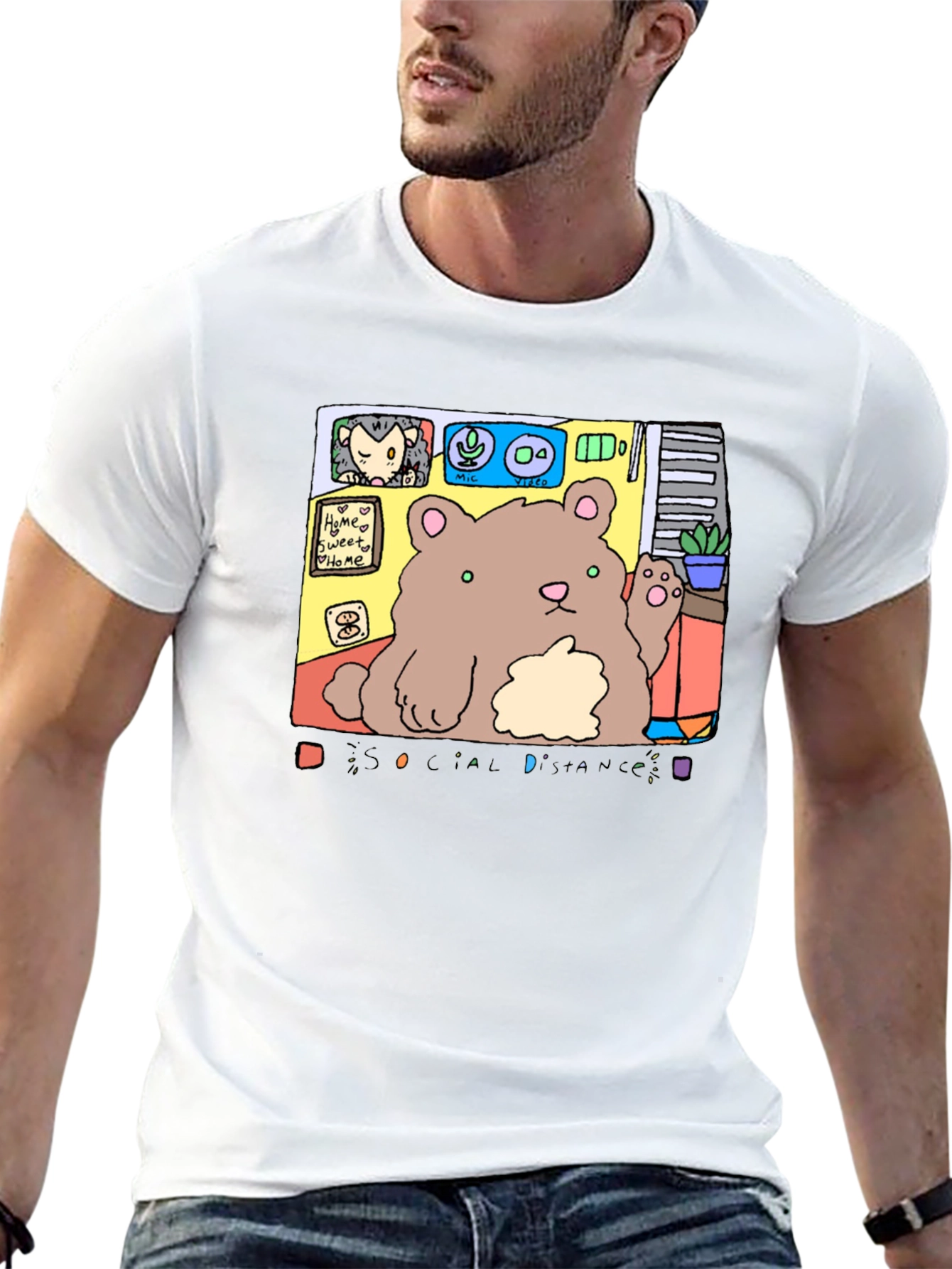 Social Distance Bear T-Shirt - Stay Connected!