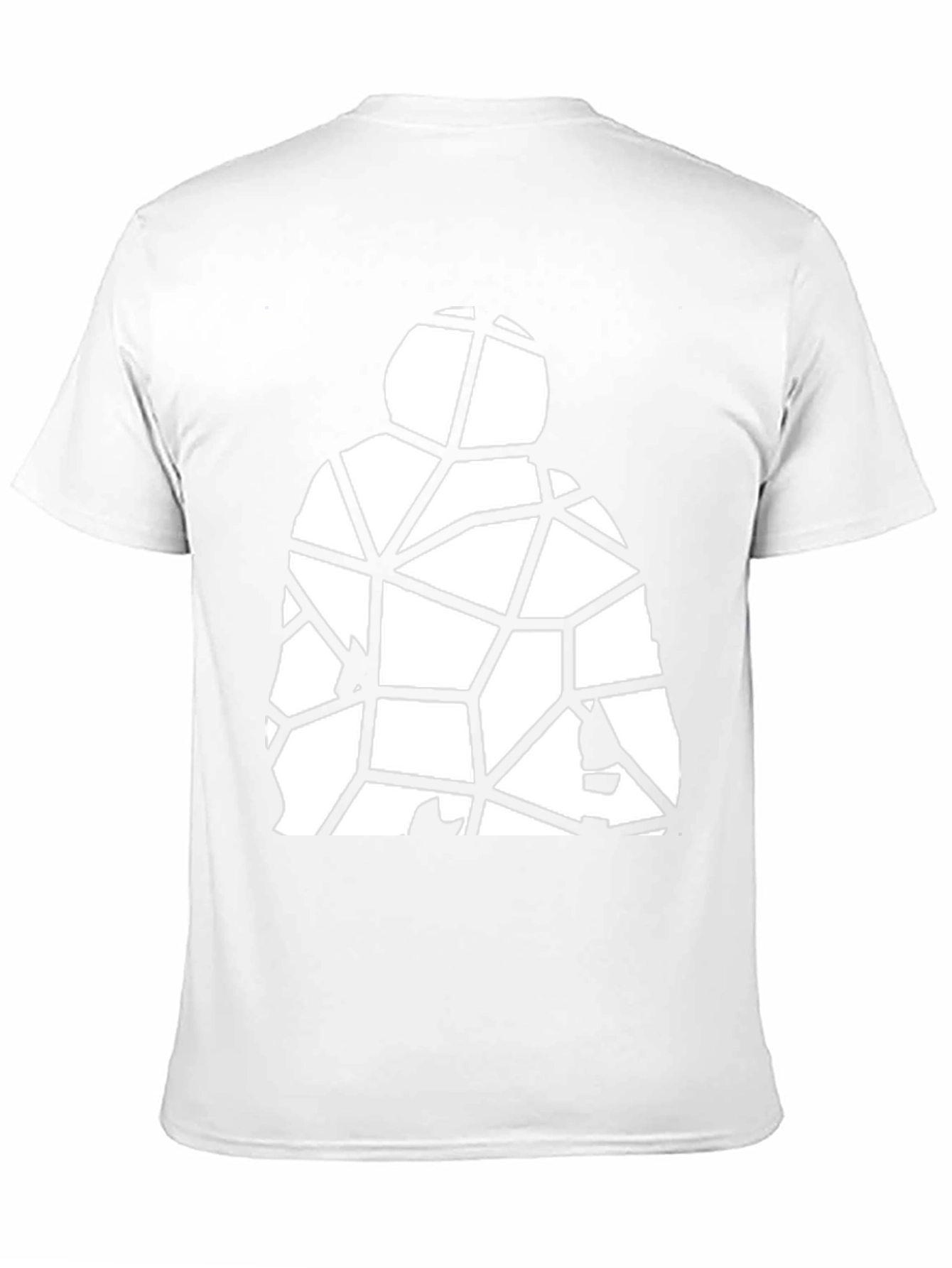 Geometric Abstract Man Graphic Tee - Black