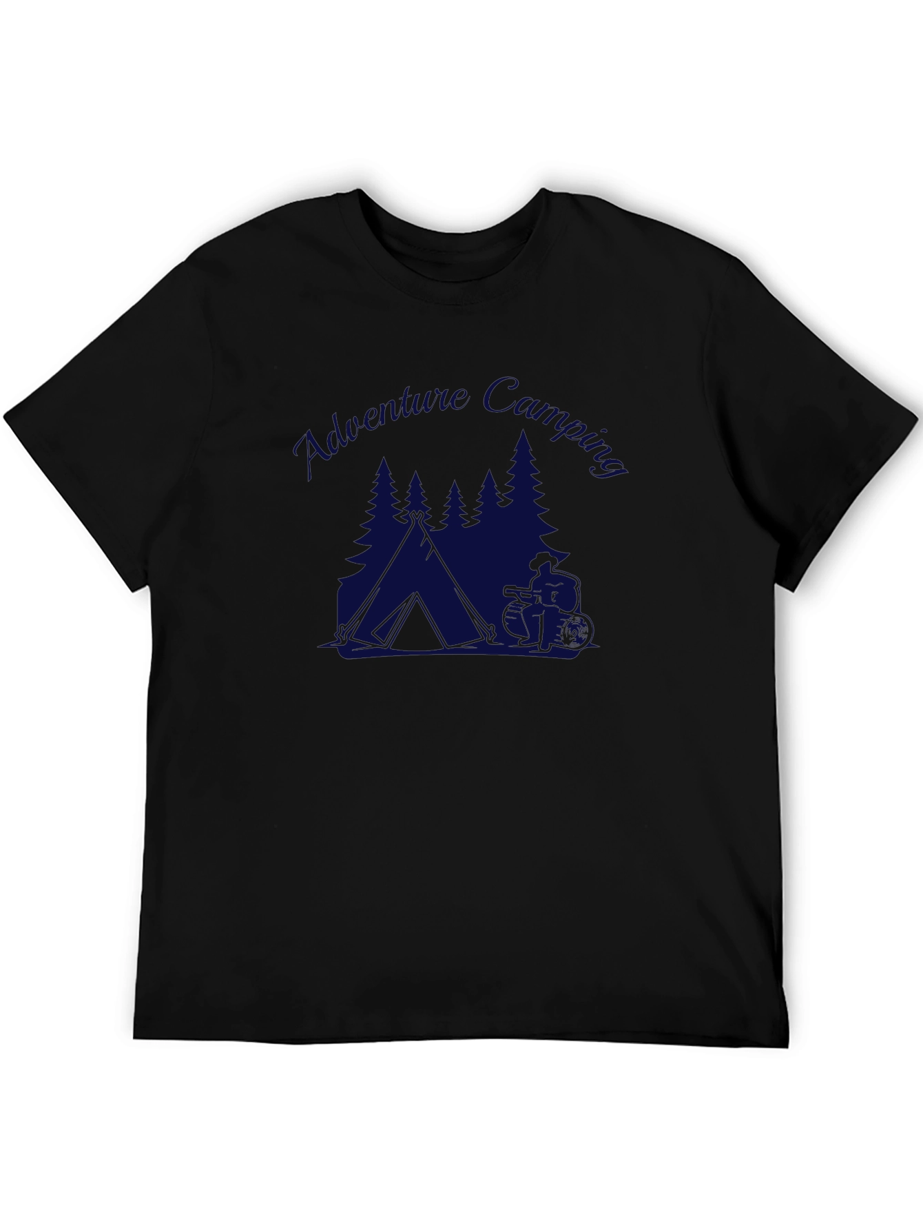 Adventure Camping Graphic Tee - Black