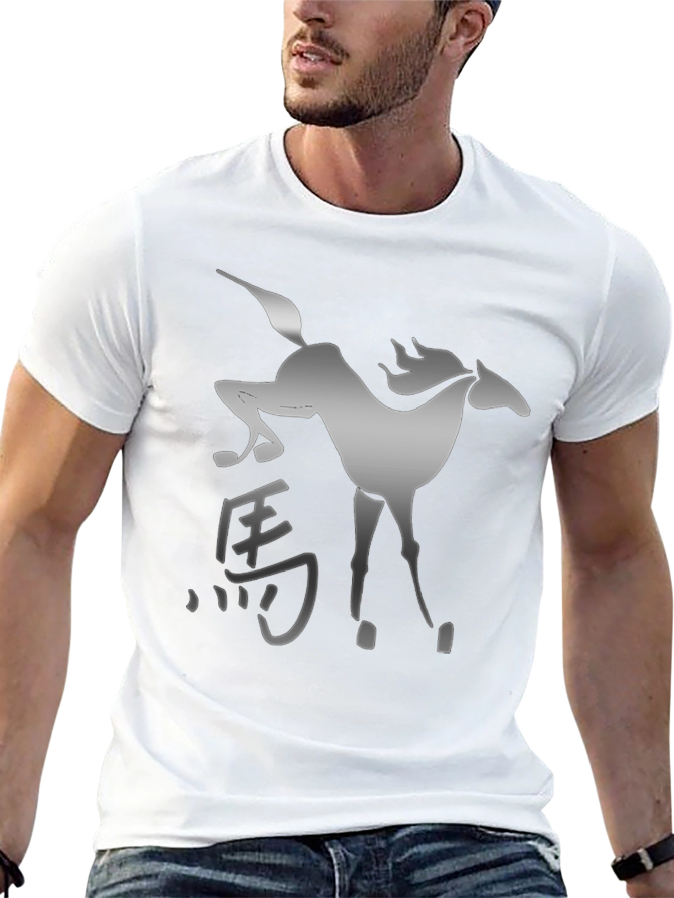 Mystic Horse Graphic Tee - Stylish Black Shirt