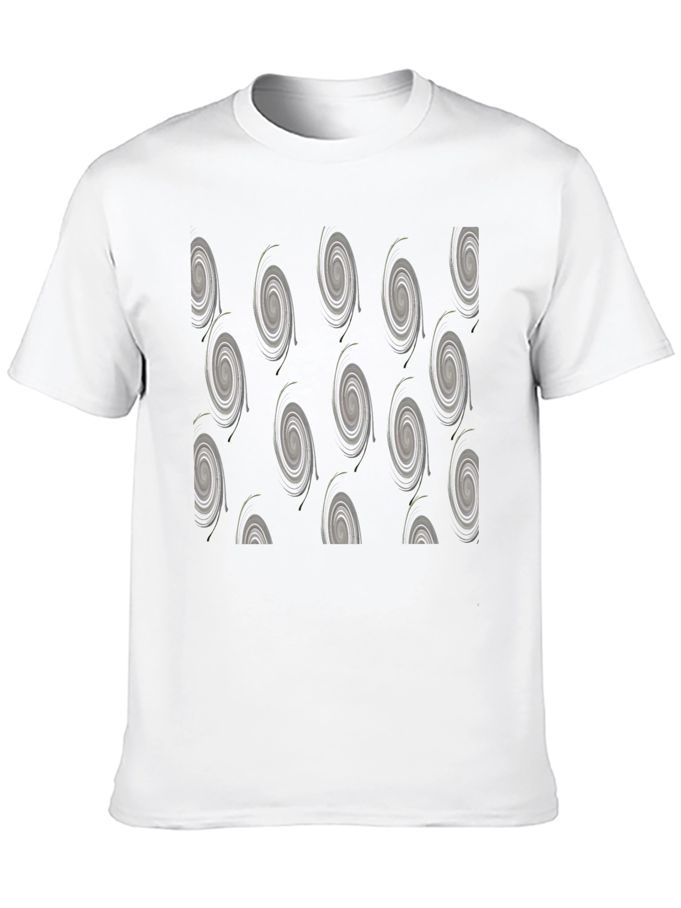 Modern Swirl Pattern Black T-Shirt