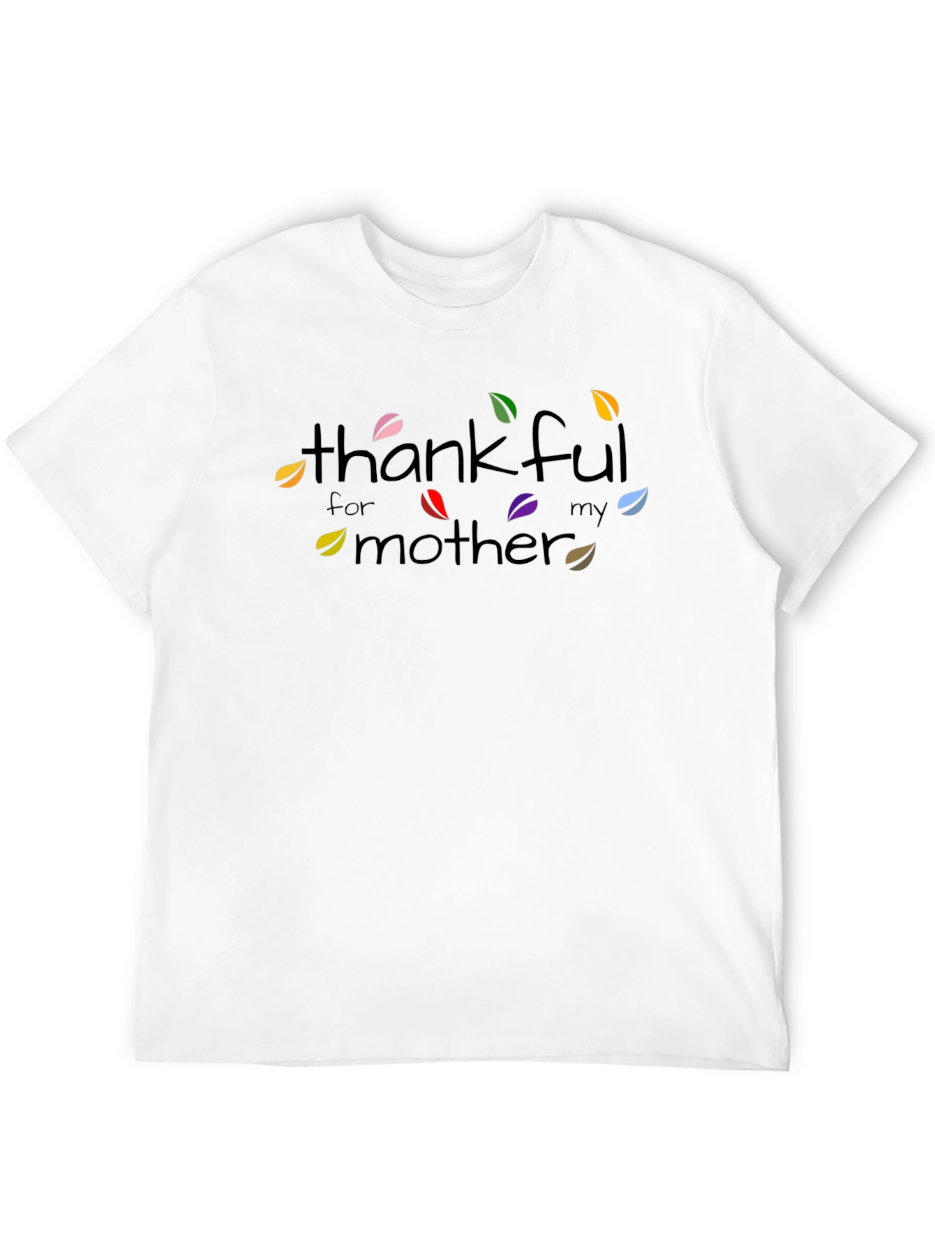 Thankful for My Mother Graphic T-Shirt - Black