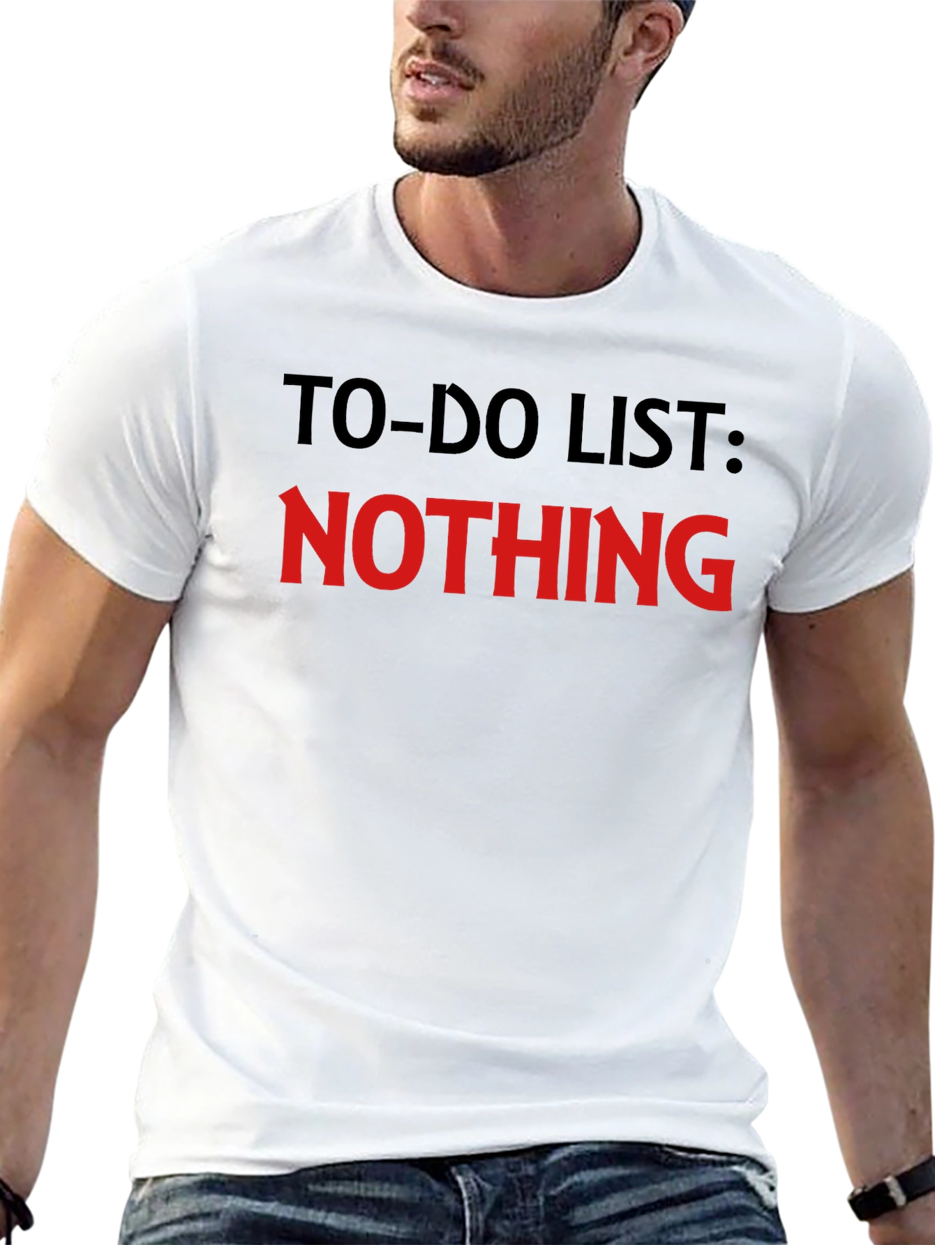 Funny To-Do List Nothing Mens Black T-Shirt