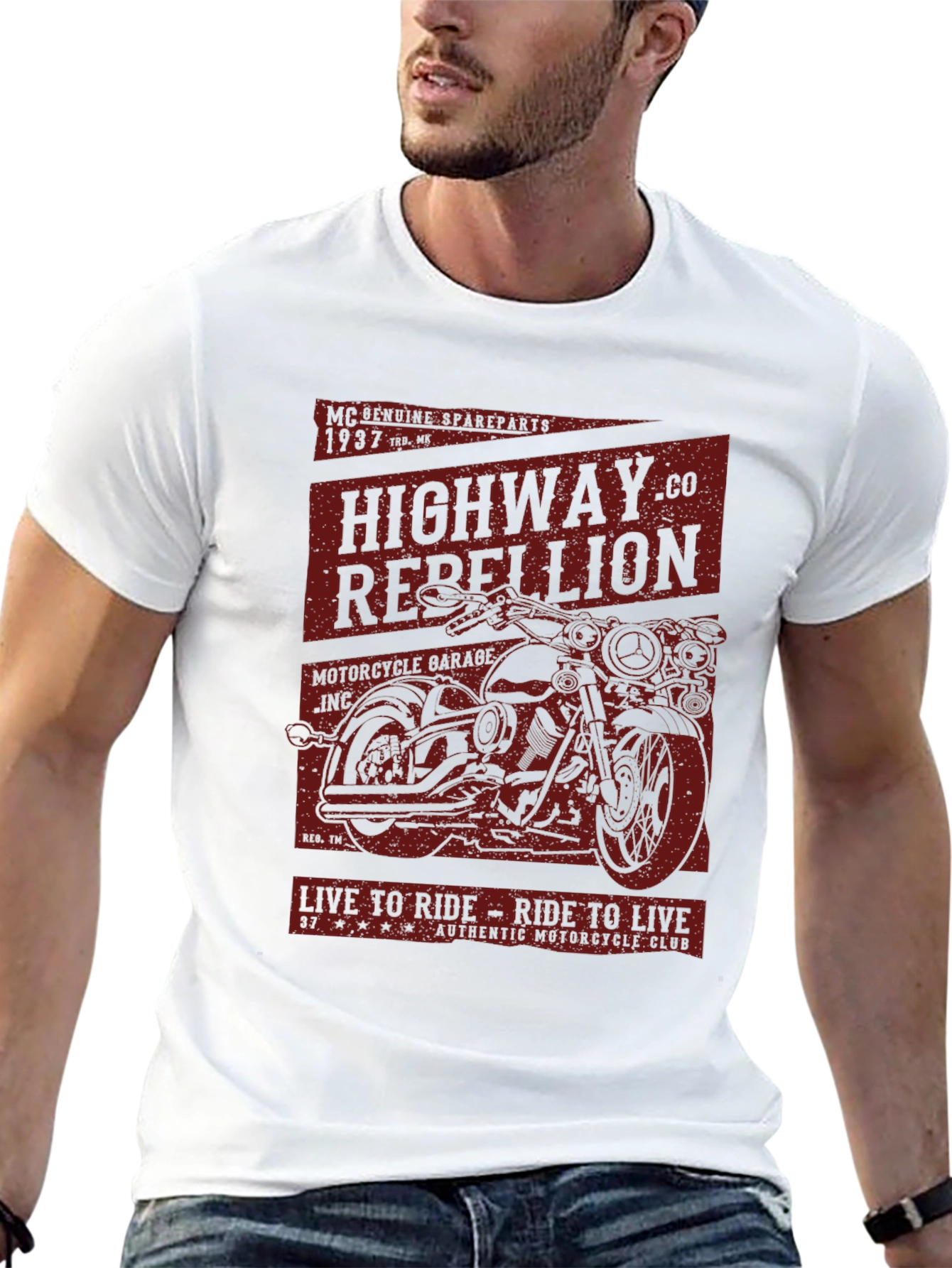 Highway Rebellion Motorcycle Graphic T-Shirt