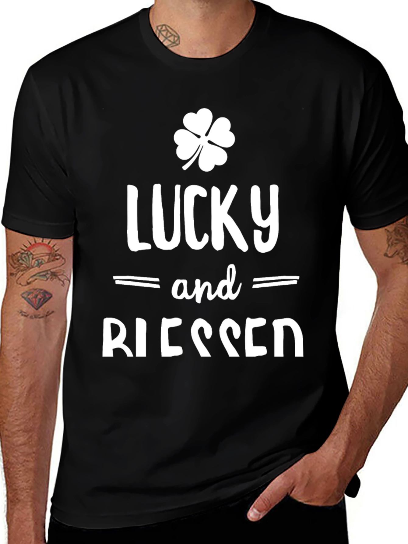 Lucky and Blessed Graphic T-Shirt