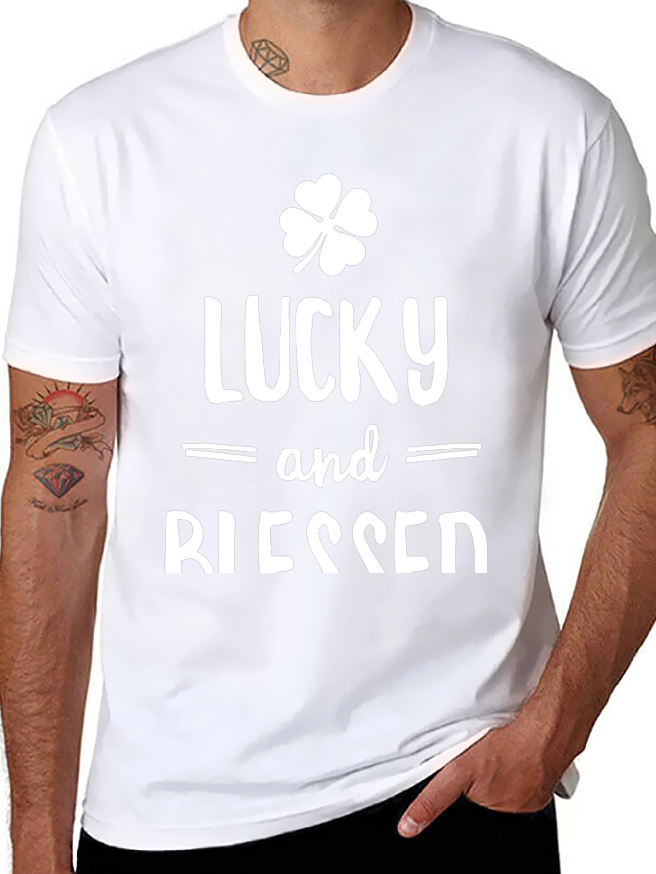 Lucky and Blessed Graphic T-Shirt