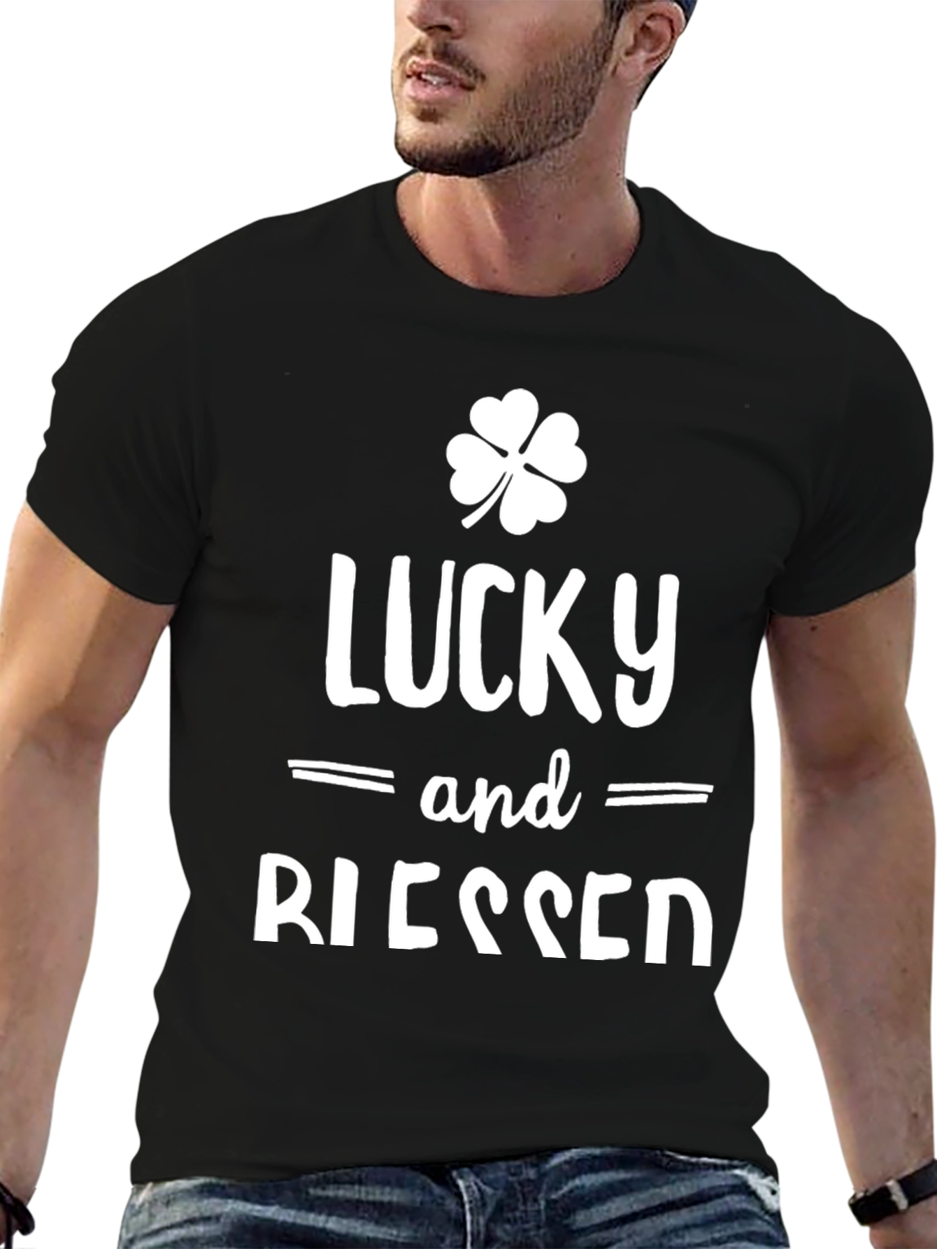 Lucky and Blessed Graphic T-Shirt