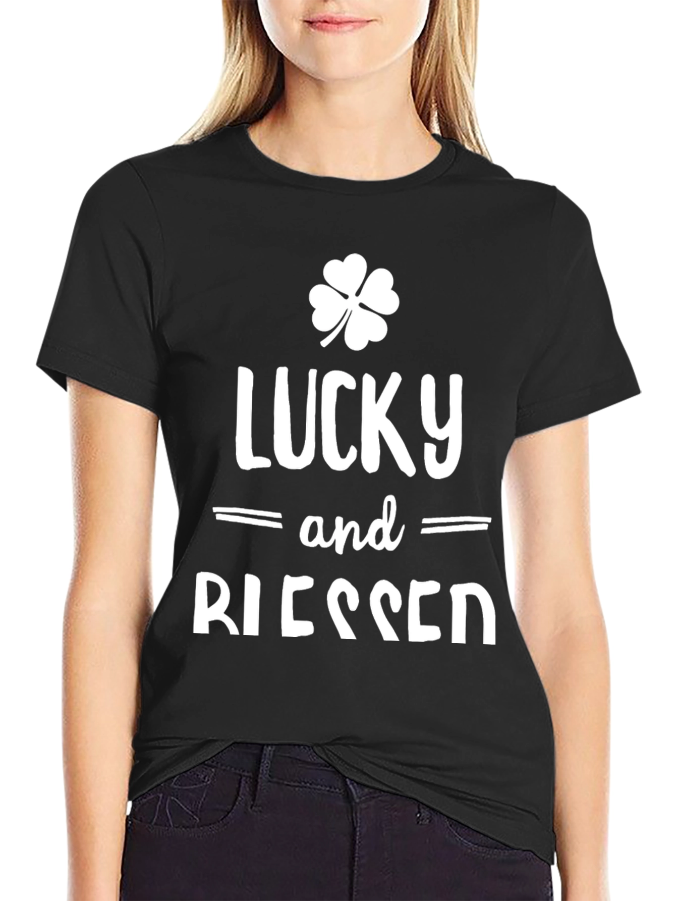 Lucky and Blessed Graphic T-Shirt