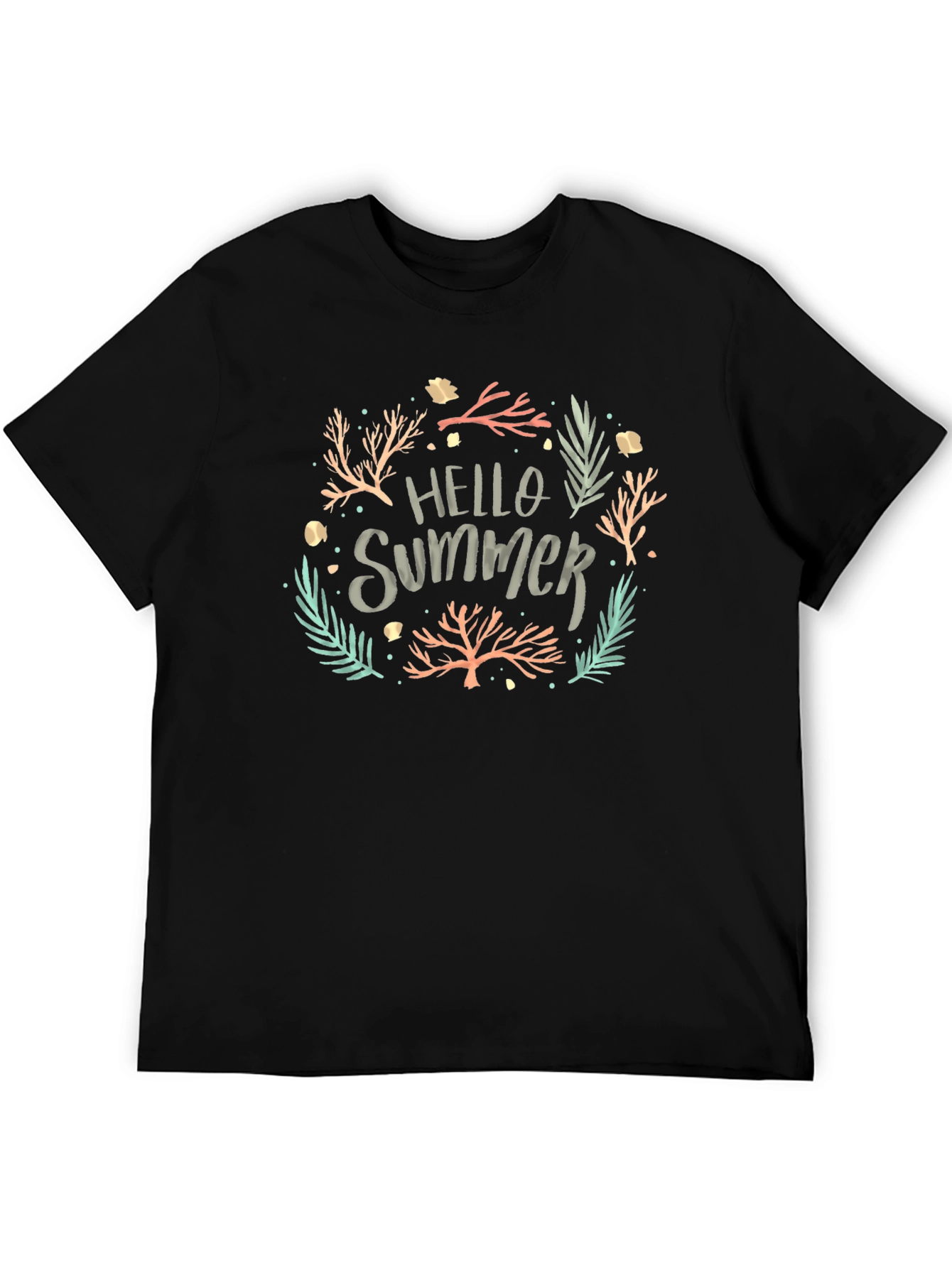 Hello Summer Tee - Black Graphic T-Shirt