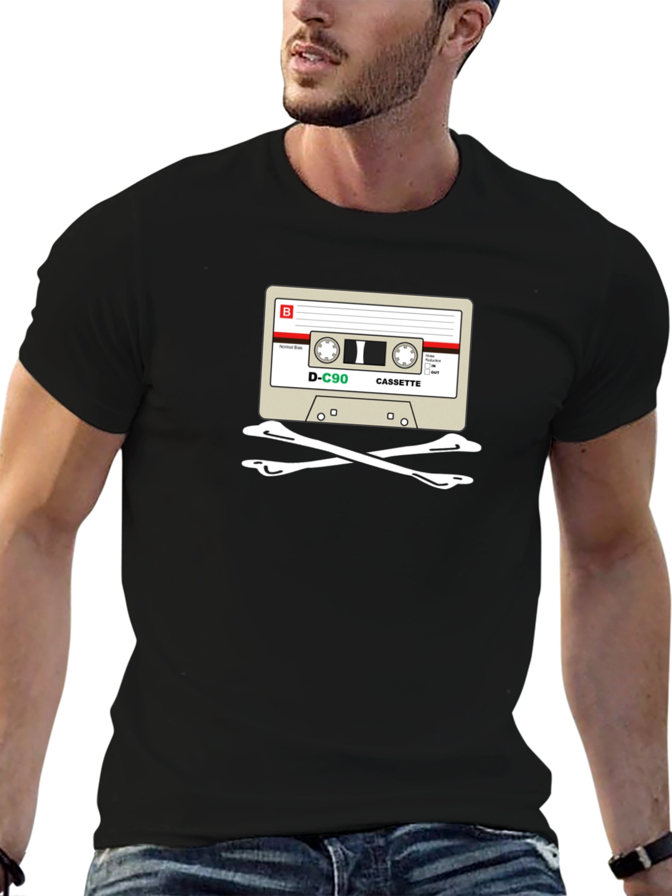 Cassette Skull T-Shirt - Retro Music Tee