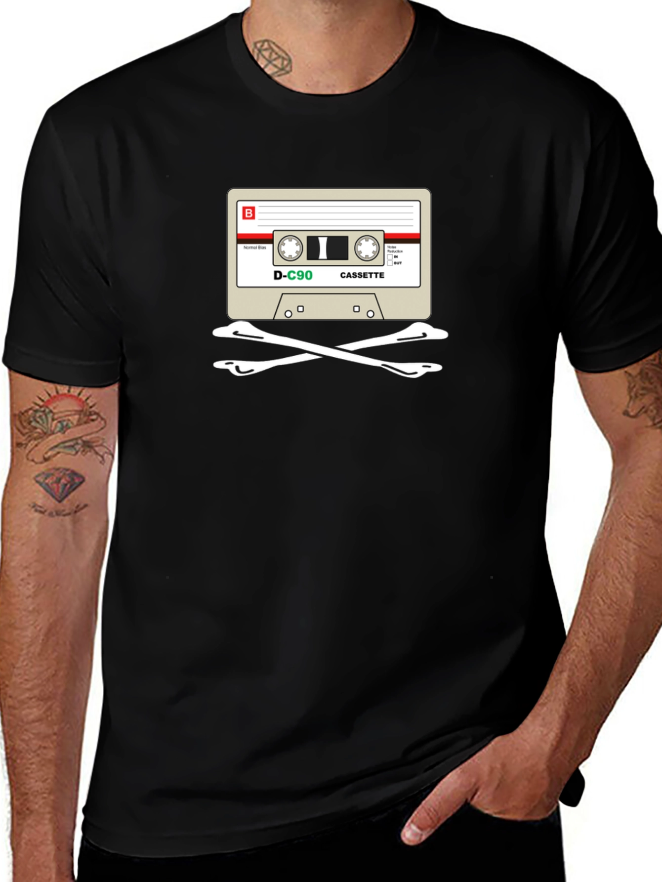 Cassette Skull T-Shirt - Retro Music Tee
