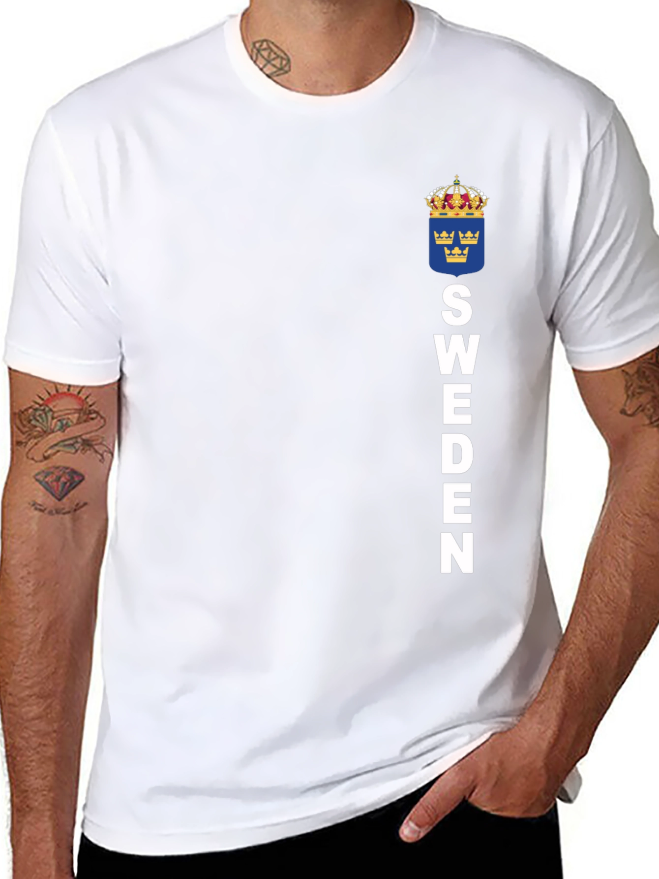 Sweden Flag T-Shirt - Black Graphic Tee