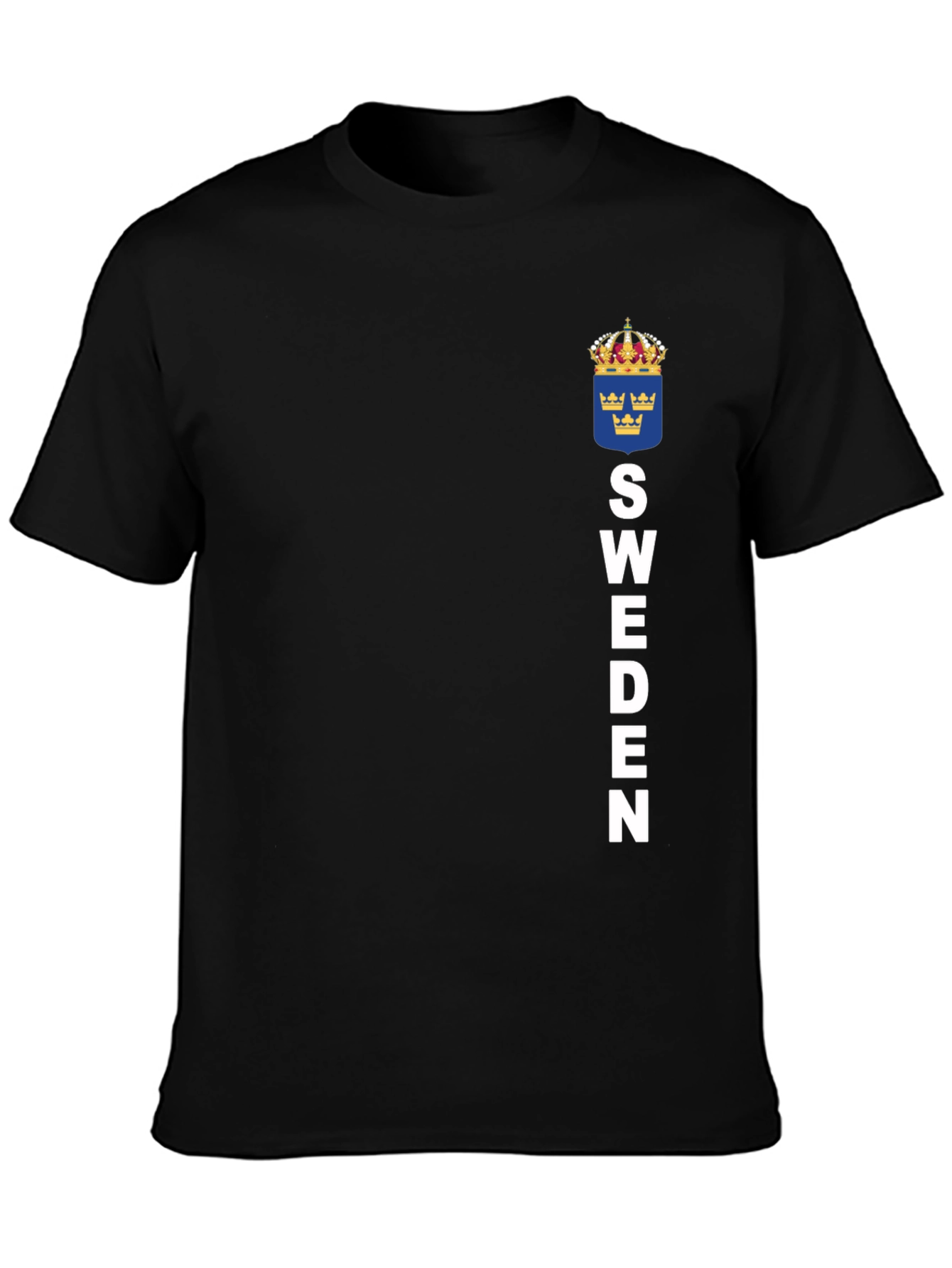Sweden Flag T-Shirt - Black Graphic Tee
