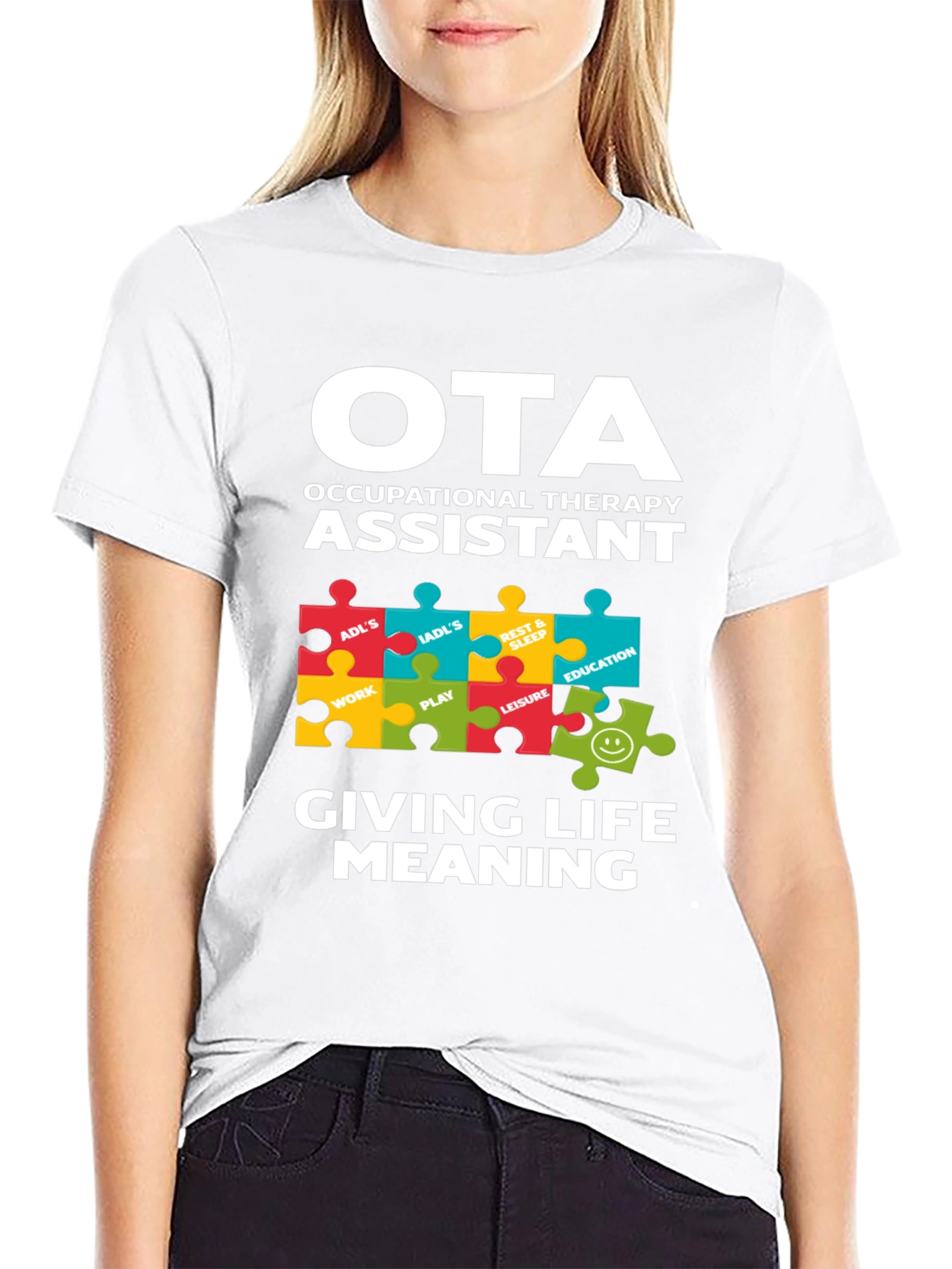 OTA Occupational Therapy Assistant Puzzle T-Shirt