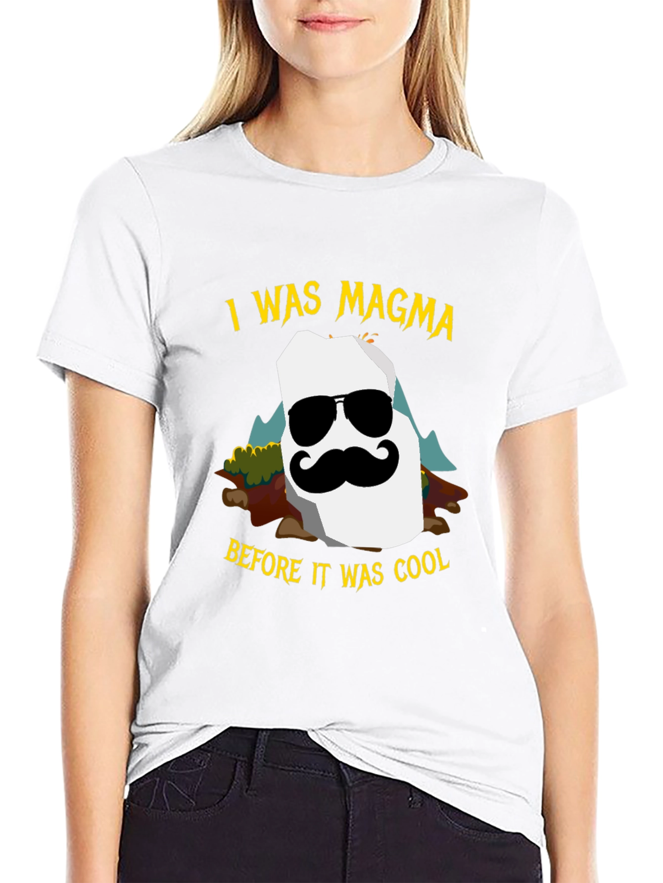 I Was Magma Cool Graphic Tee - Black