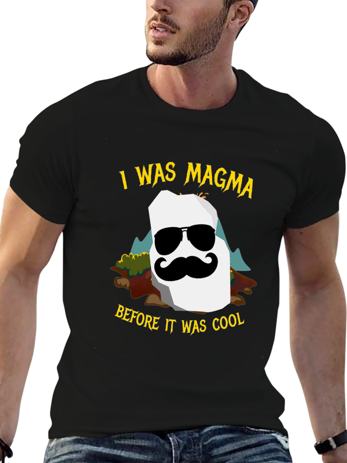 I Was Magma Cool Graphic Tee - Black