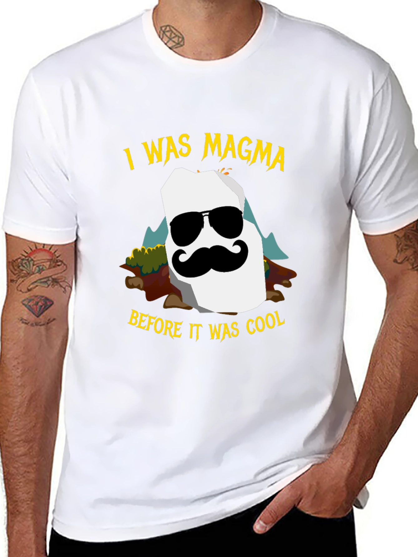I Was Magma Cool Graphic Tee - Black